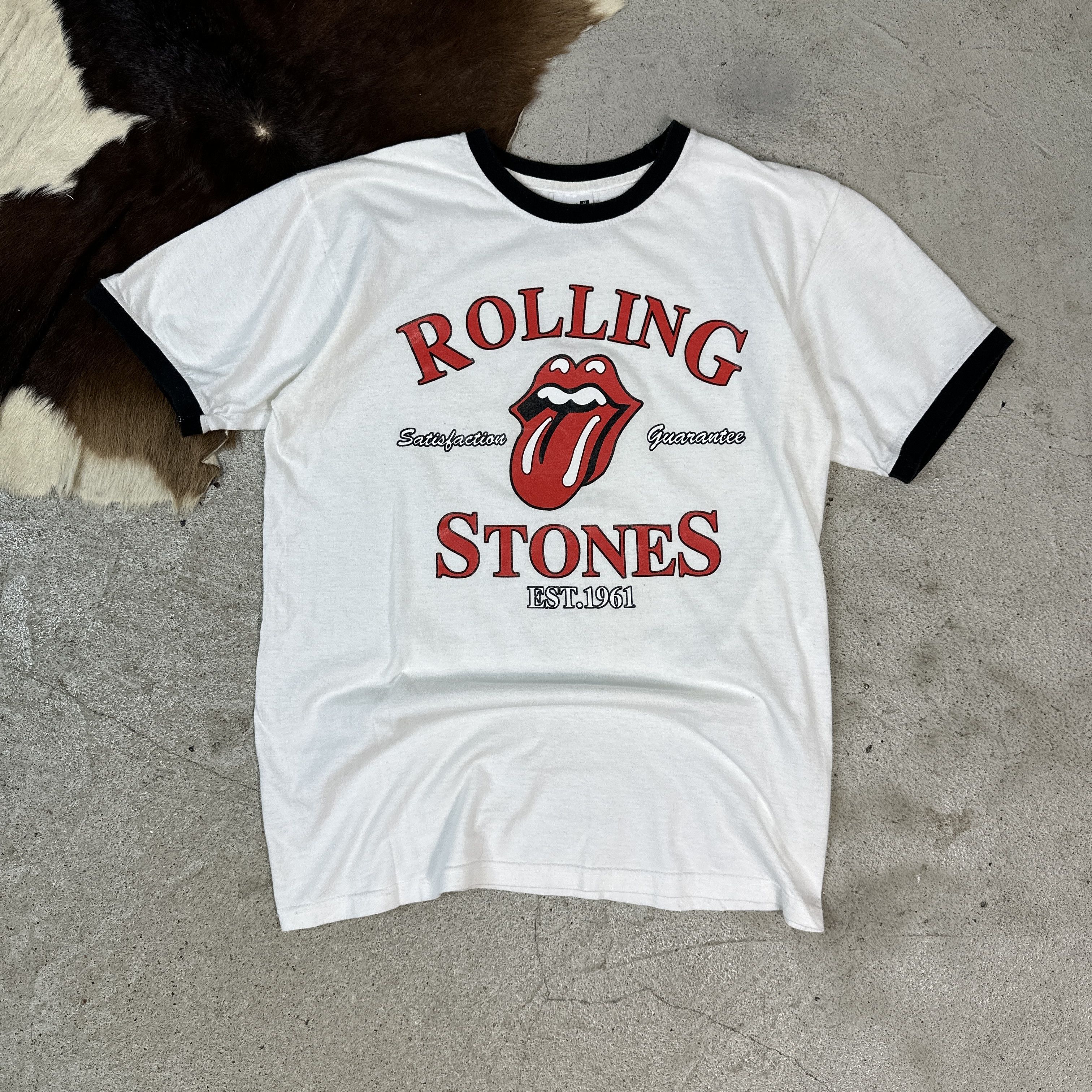 The Rolling Stones × Vintage Rolling Stones Ringer T-shirt Size US M / EU 48-50 / 2 - 1 Thumbnail