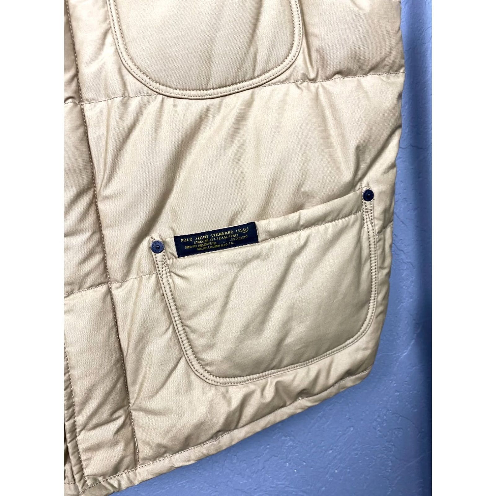 Polo Ralph Lauren VINTAGE Polo Ralph Lauren Jeans Co. Mens Nylon Vest L Beige Size US L / EU 52-54 / 3 - 3 Thumbnail