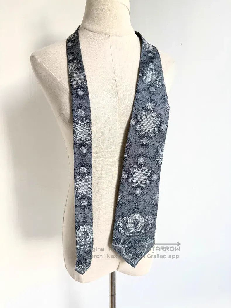 Vivienne Westwood Vivienne Westwood Ice Blue Lace Printed Saturn Floral Tie Size ONE SIZE - 4 Thumbnail