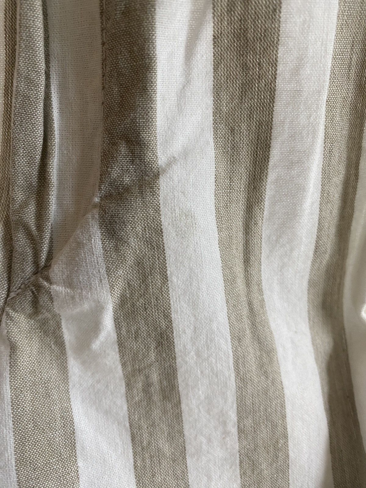 Vintage Vintage 80’s Beige & White Vertical Stripes Pleated Shorts Size US 34 / EU 50 - 6 Thumbnail