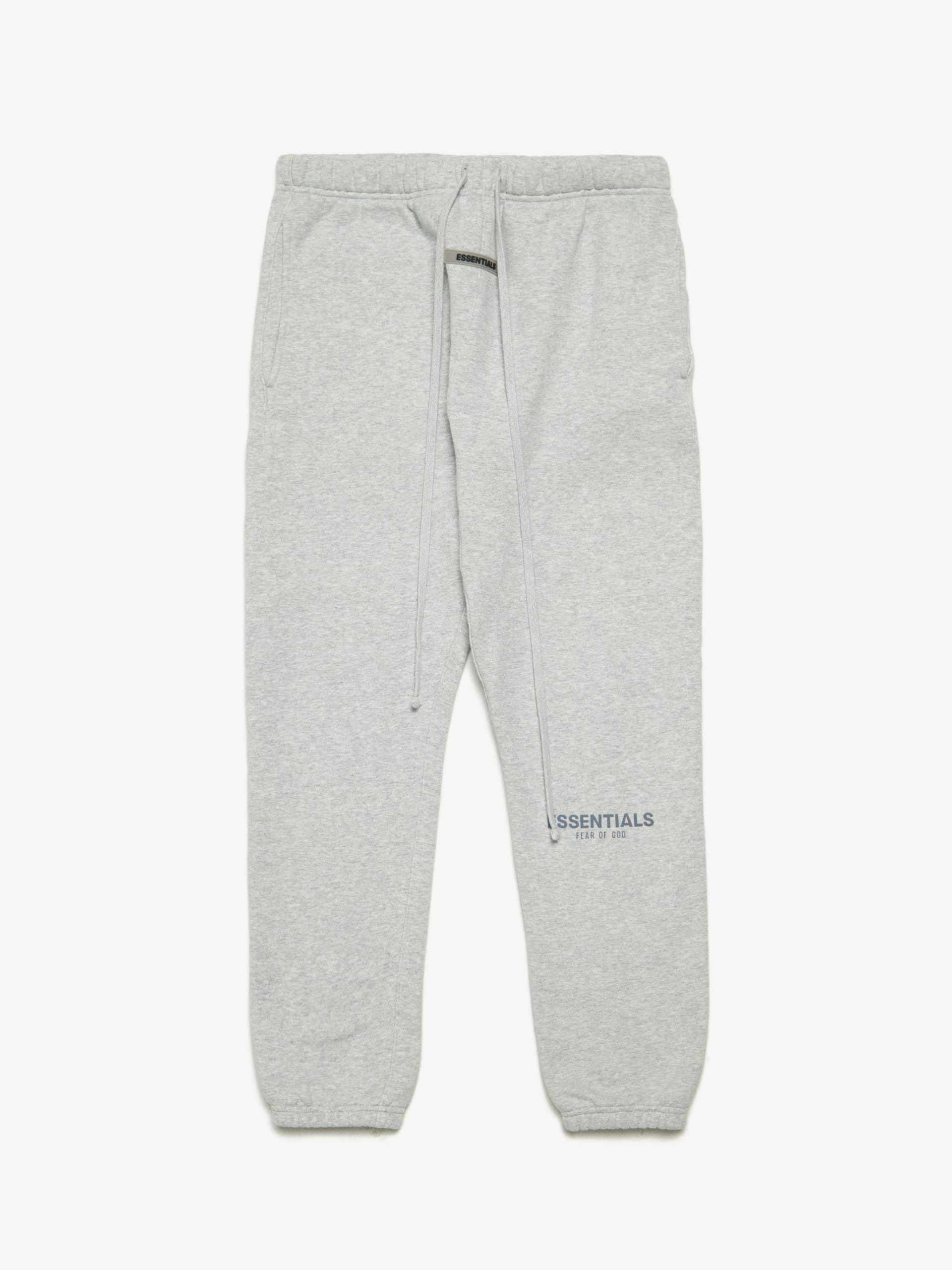 image of Fear Of God Essentials Gray Melange Sweatpants in Grey, Men's (Size 30)