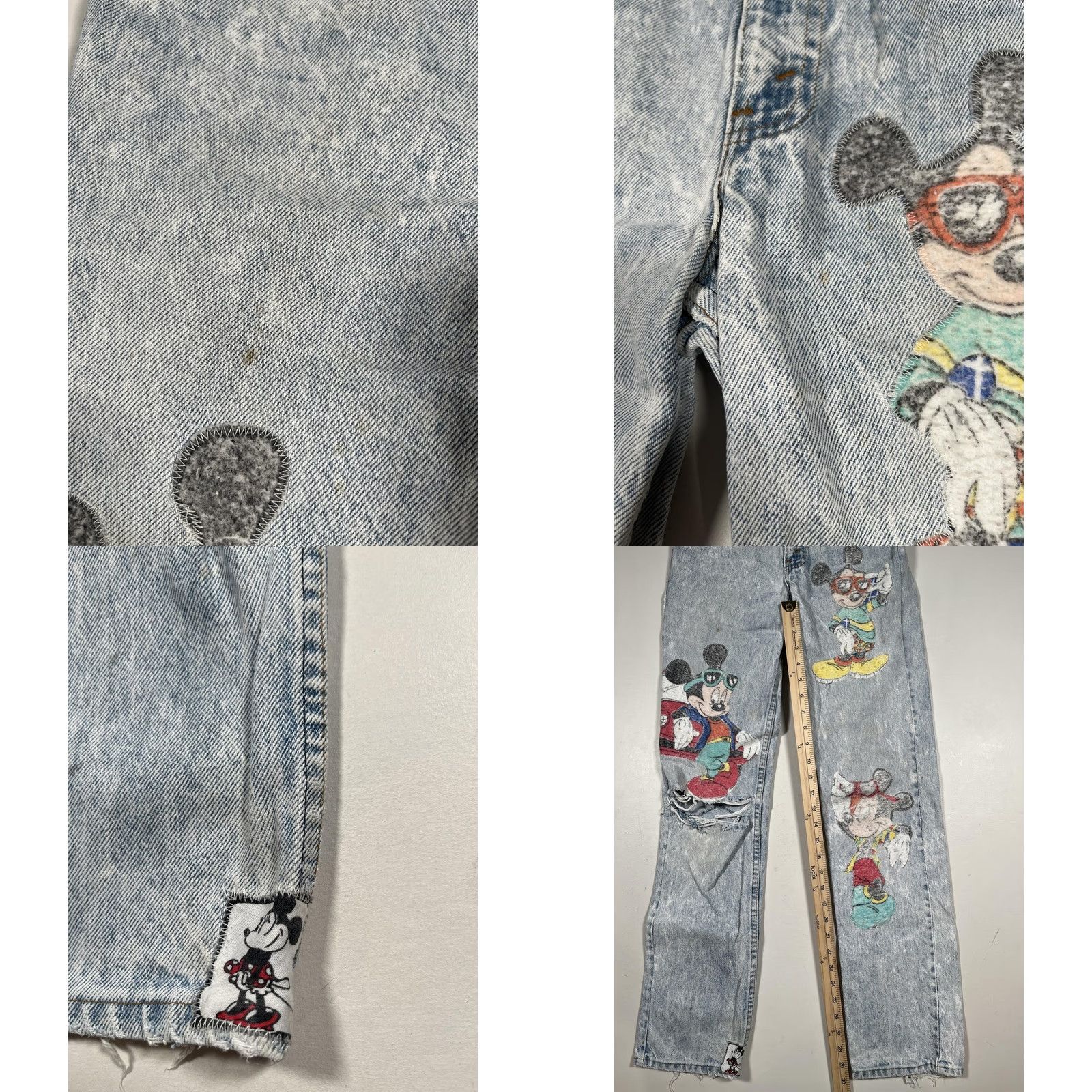 Levi's VINTAGE Levi's Jeans Womens Blue Acid Wash Mickey Disney 90s VTG Read Size 26" / US 2 / IT 38 - 8 Thumbnail