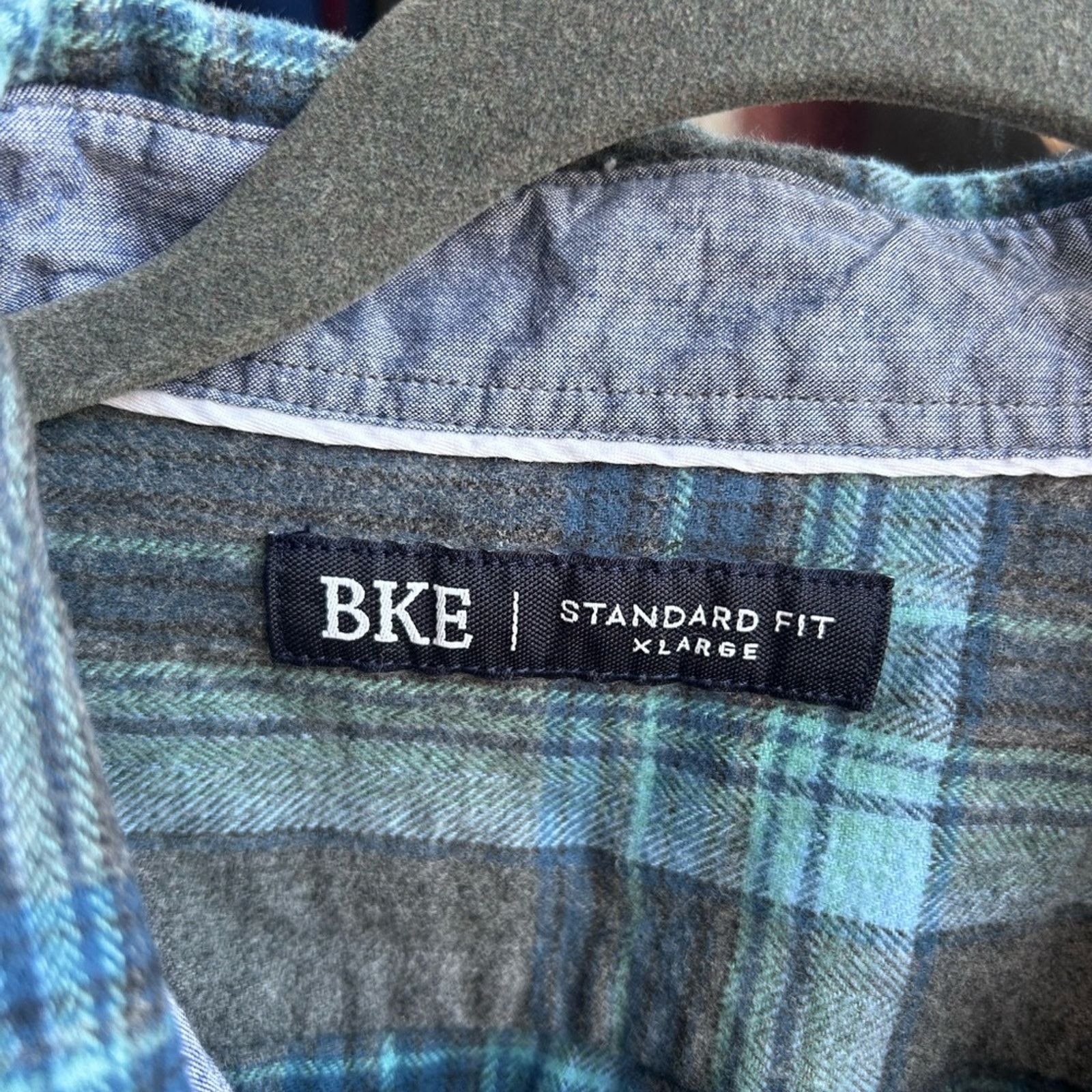 BKE BKE men’s plaid flannel shirt snap up blue and gray size XL Size US XL / EU 56 / 4 - 6 Thumbnail