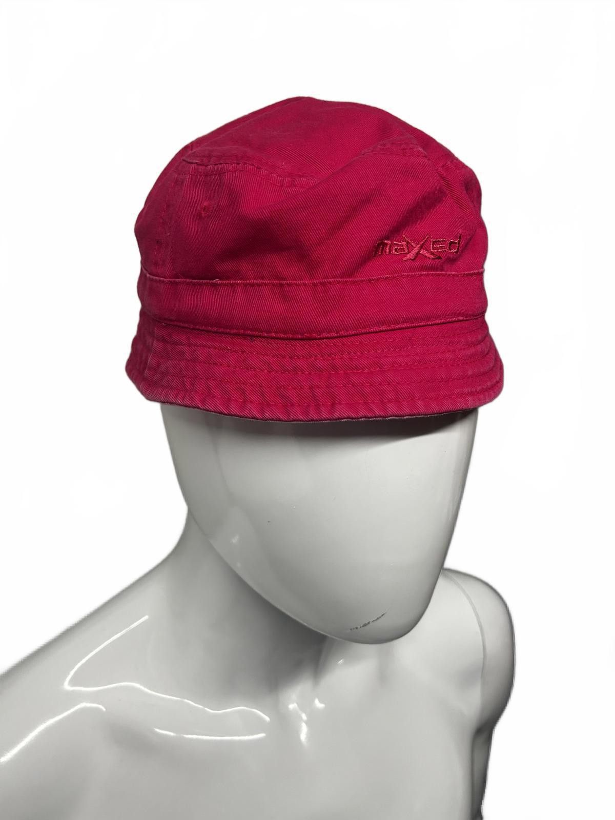 Designer Maxed Red Bucket Hat - Stylish Unisex Headwear Size ONE SIZE - 3 Thumbnail