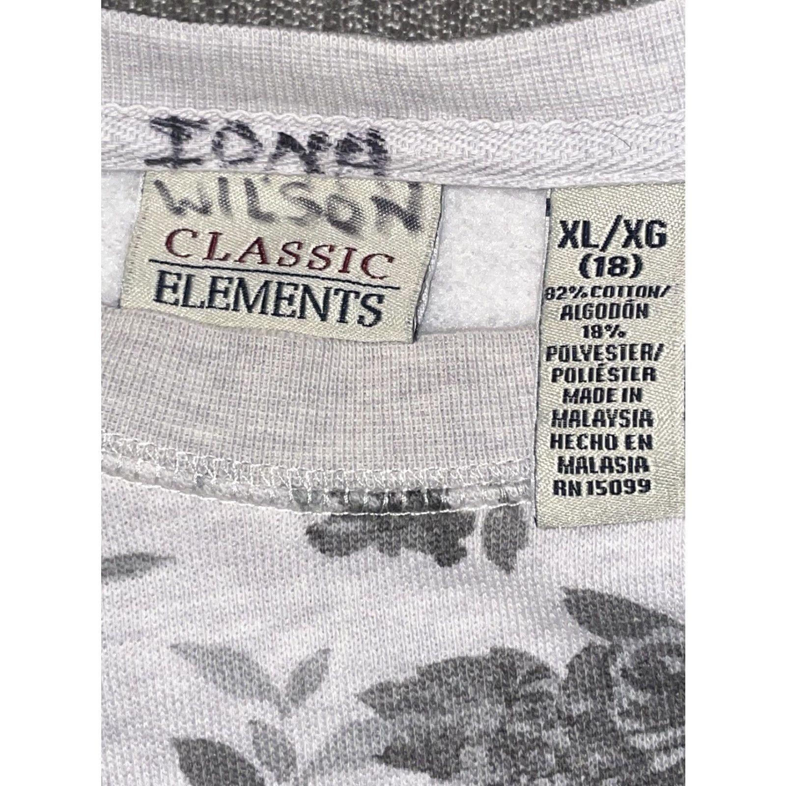Vintage VINTAGE Floral Crewneck Sweatshirt Grey L 80s Granny Core Men Pullover Shirt/Jumper Size US L / EU 52-54 / 3 - 3 Thumbnail