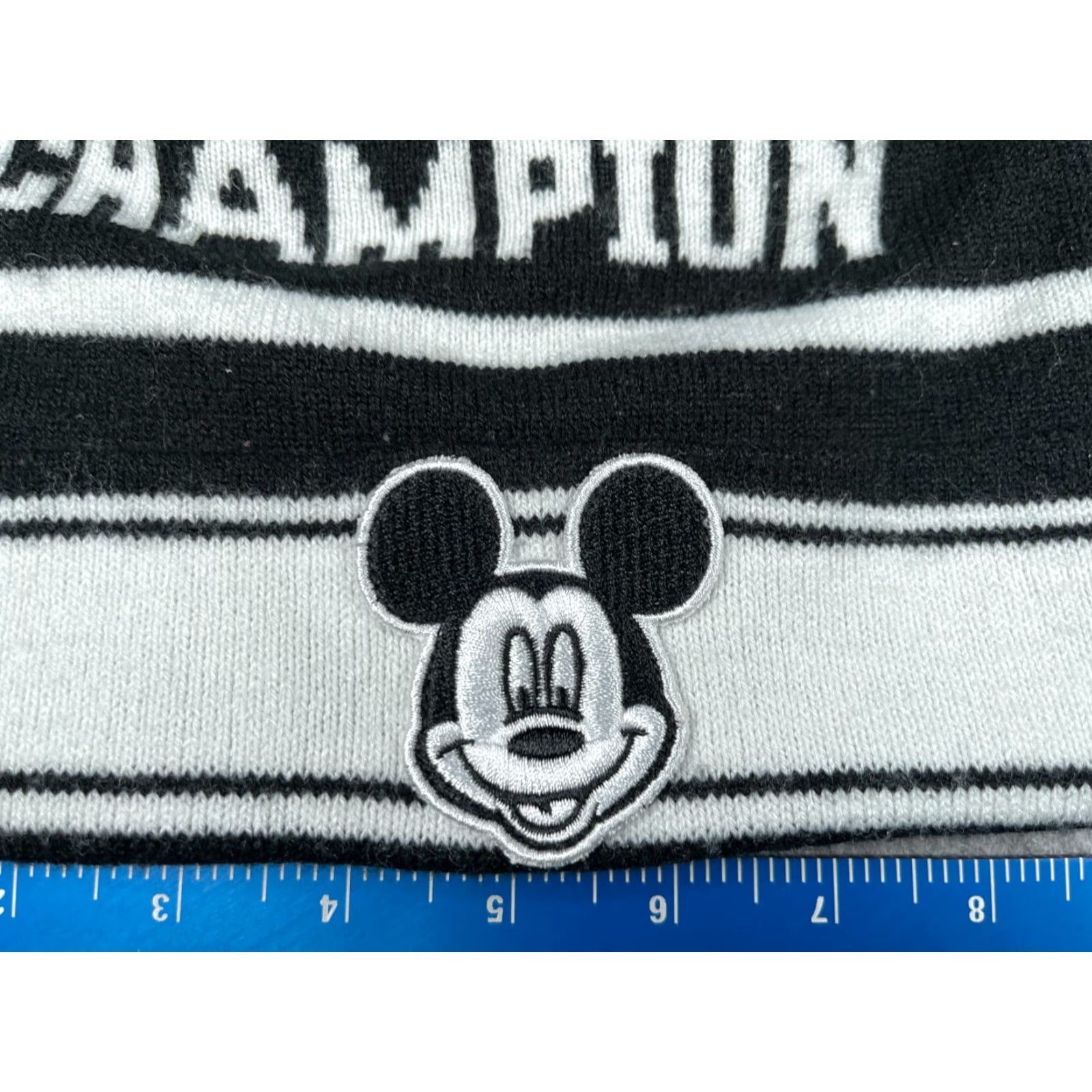 Disney VINTAGE: Disney x Neff Mickey Mouse Champion Beanie Toque Adult OneSize Black Acrylic Pom Size ONE SIZE - 2 Thumbnail