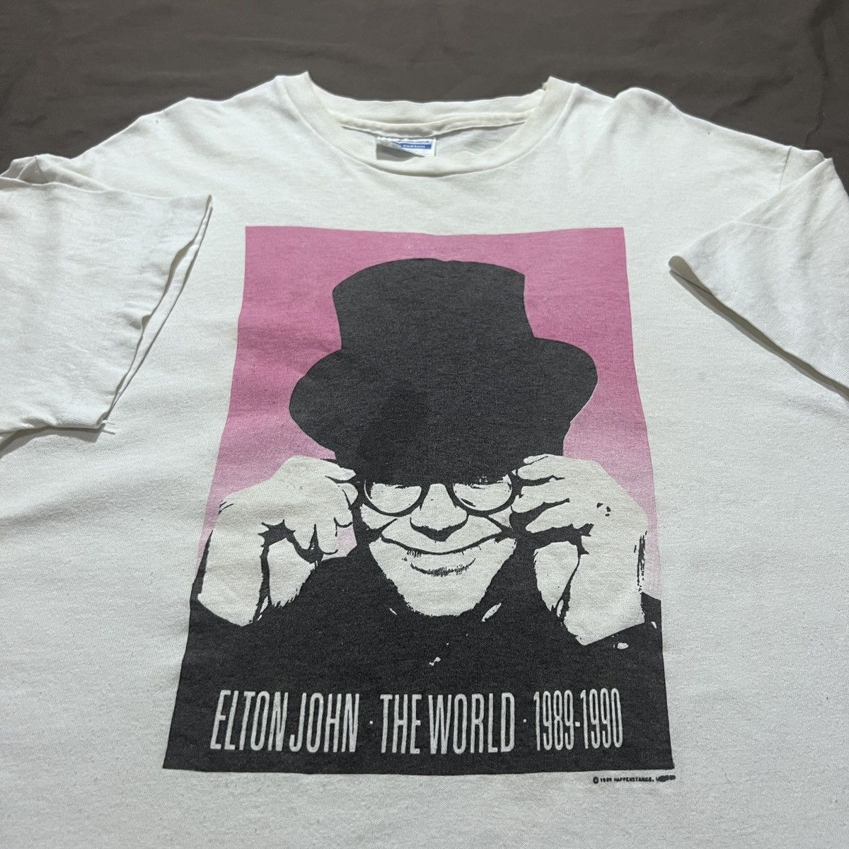 Vintage Vintage 90s ELTON JOHN 1989-1990 TOUR Tee XL Size US XL / EU 56 / 4 - 1 Thumbnail