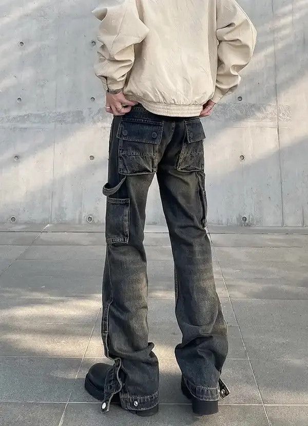 VIBE Grunge y2k faded baggy cargo jeans streetwear Size US 32 / EU 48 - 2 Thumbnail