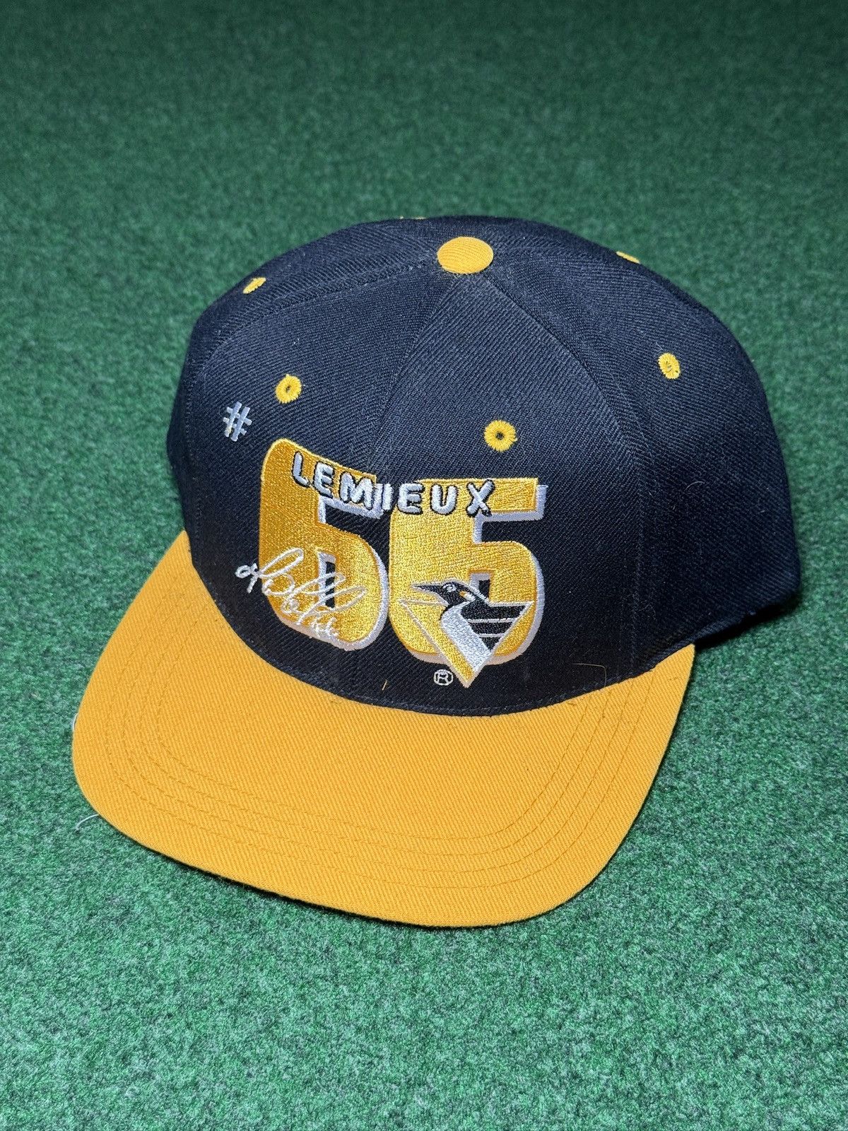 NHL Vintage 90s Mario Lemieux Pittsburgh Penguins Snapback Hat Size ONE SIZE - 1 Thumbnail
