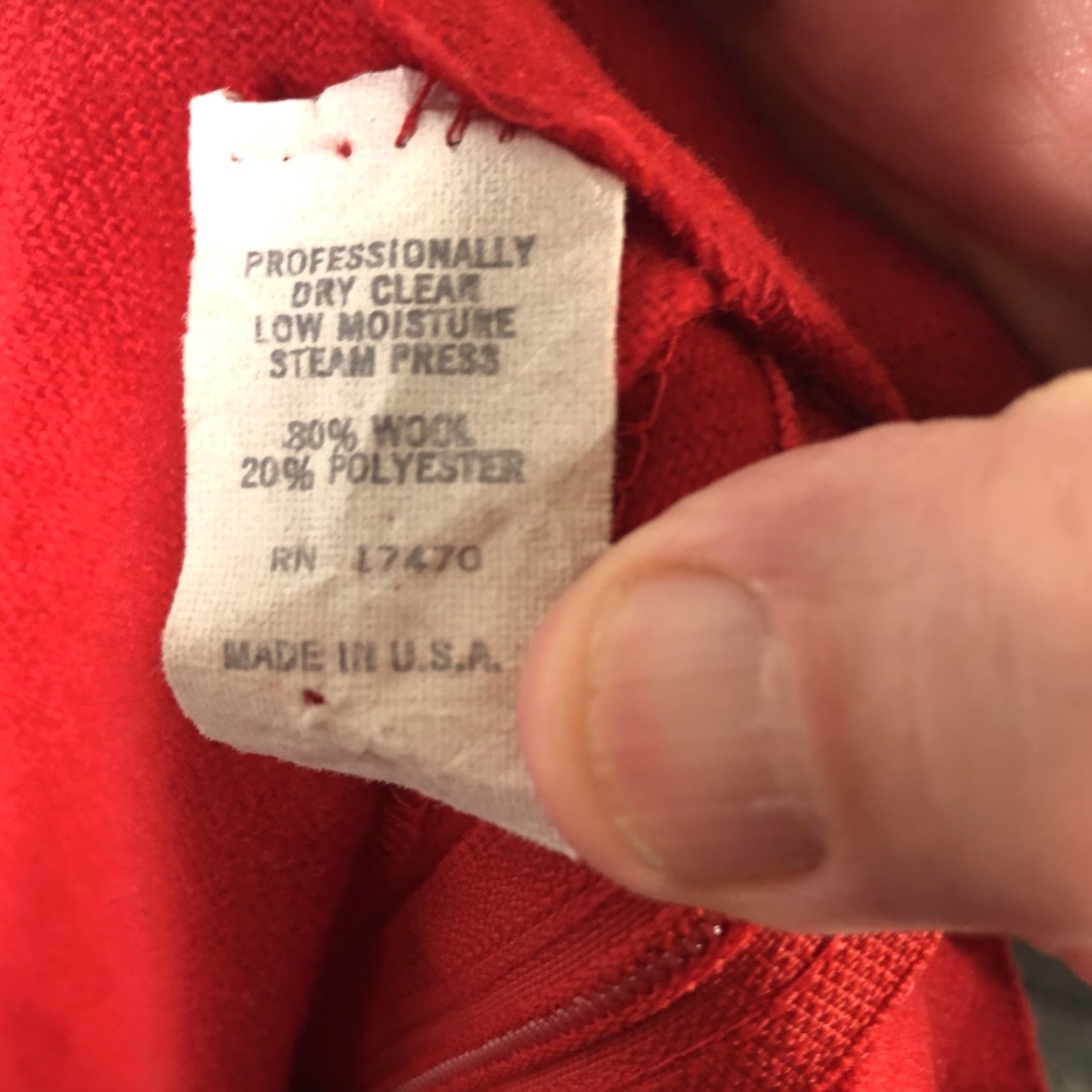 Vintage VINTAGE The Villager Skirt Womens Small Red Wool Blend Pleated Midi 80s Size 28" / US 6 / IT 42 - 6 Thumbnail