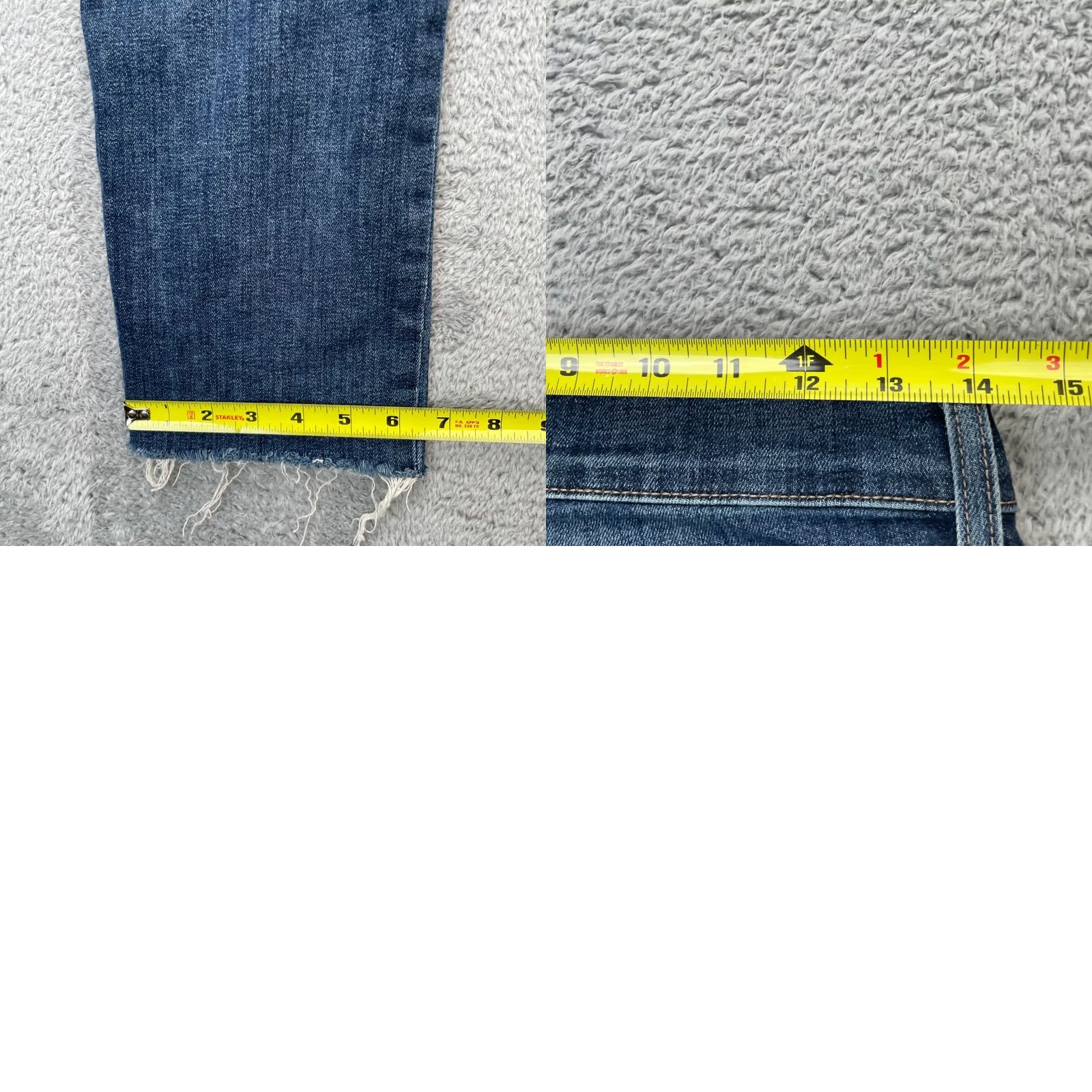 Vintage Joes Jeans Womens 27 Blue Cropped Straight Leg Denim Cotton Mid Rise Raw Hem Jeans Size 27" / US 4 / IT 40 - 8 Thumbnail