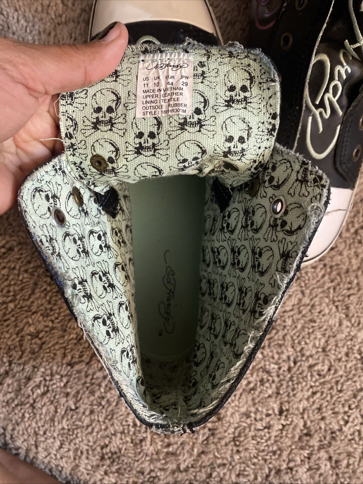 Ed Hardy Rare!Vintage Y2K Ed Hardy Hi top Sneakers size 11 Size US 11 / EU 44 - 7 Thumbnail