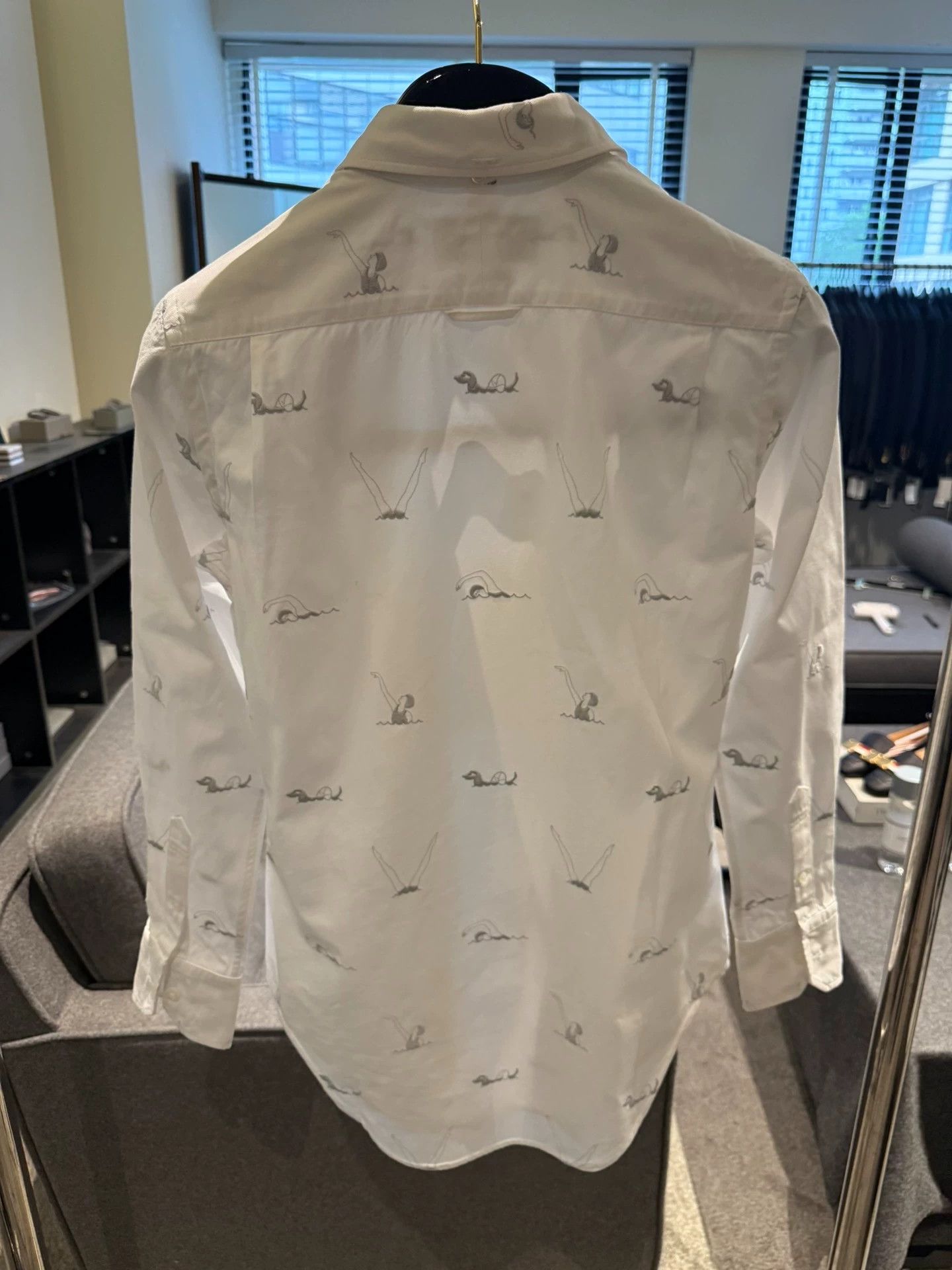 Thom Browne Thom Browne Women's White Embroidered SS Shirt Size XS / US 0-2 / IT 36-38 - 2 Thumbnail