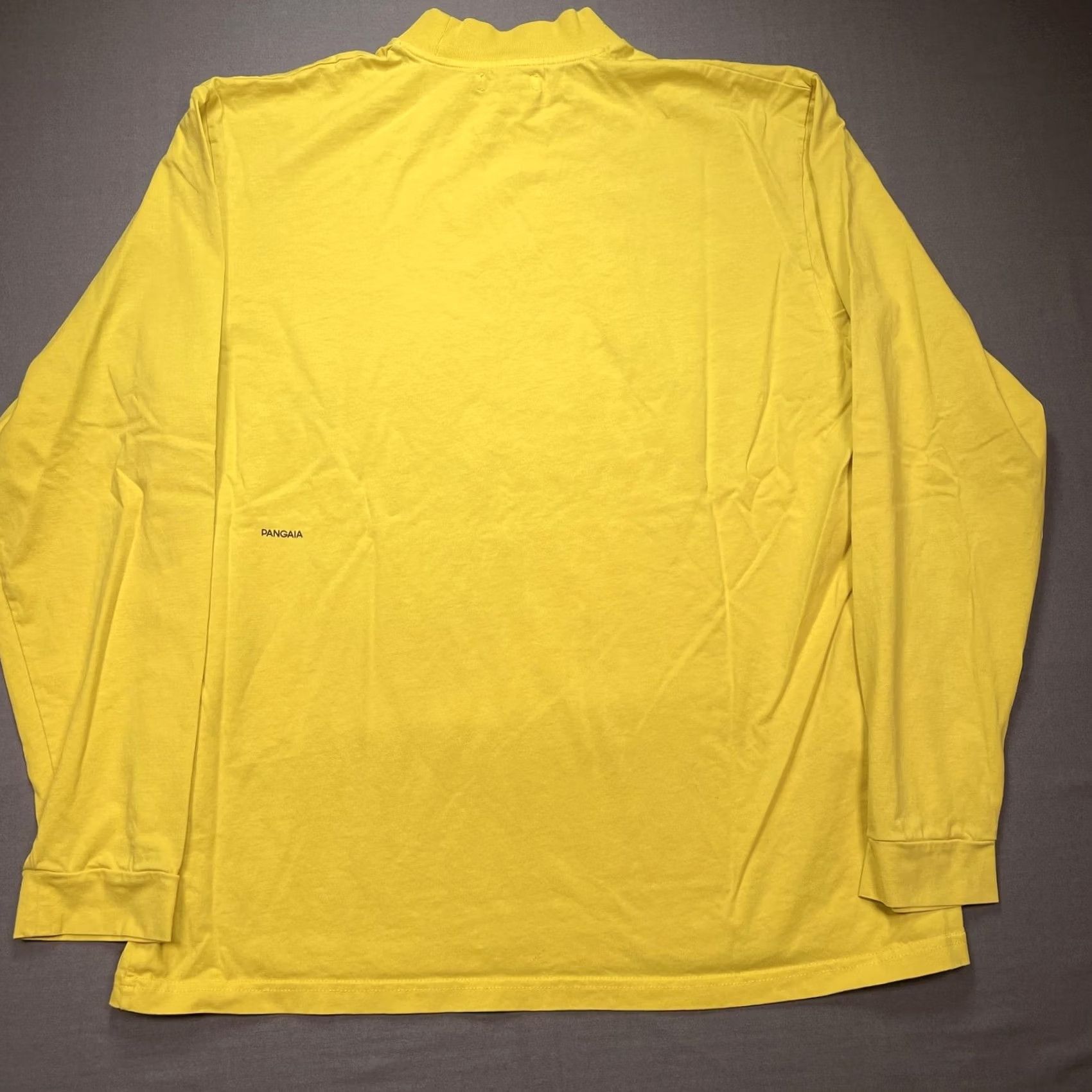 Pangaia Pangaia Shirt Mens XL Yellow Organic Cotton Mock Neck Long Sleeve Tee T-Shirt Size US XL / EU 56 / 4 - 6 Thumbnail