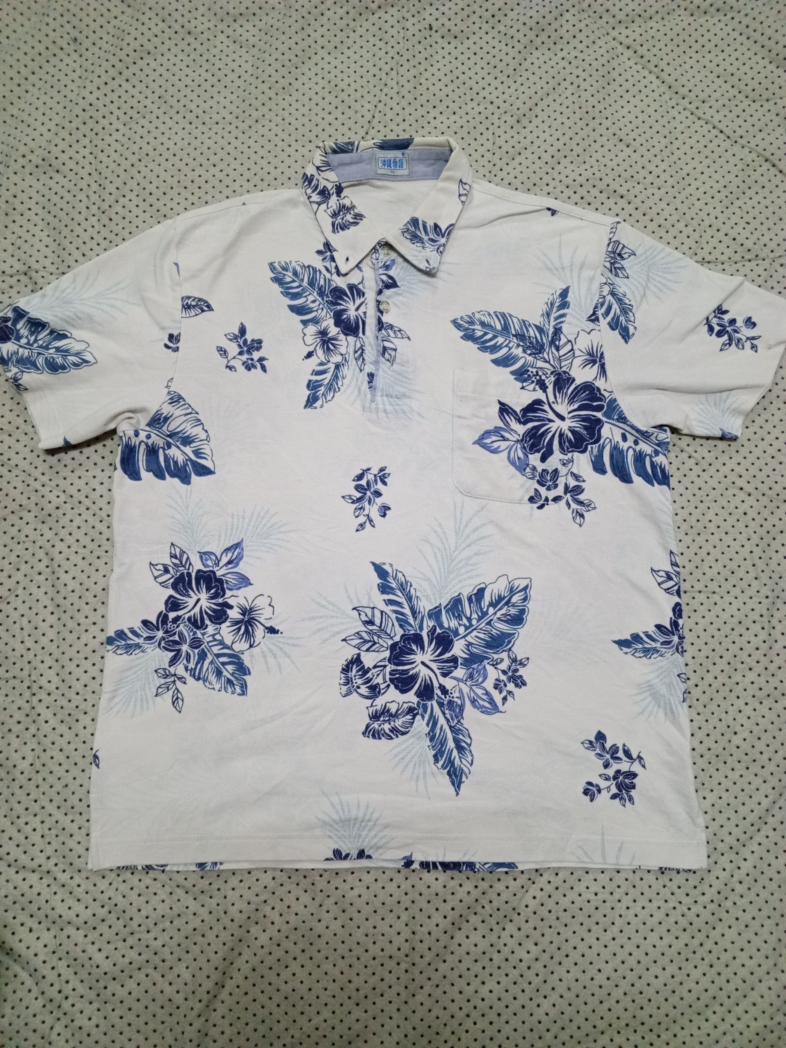 Japanese Brand × Vintage FLOWERS POLO FULLPRINT JAPAN Size US L / EU 52-54 / 3 - 1 Thumbnail