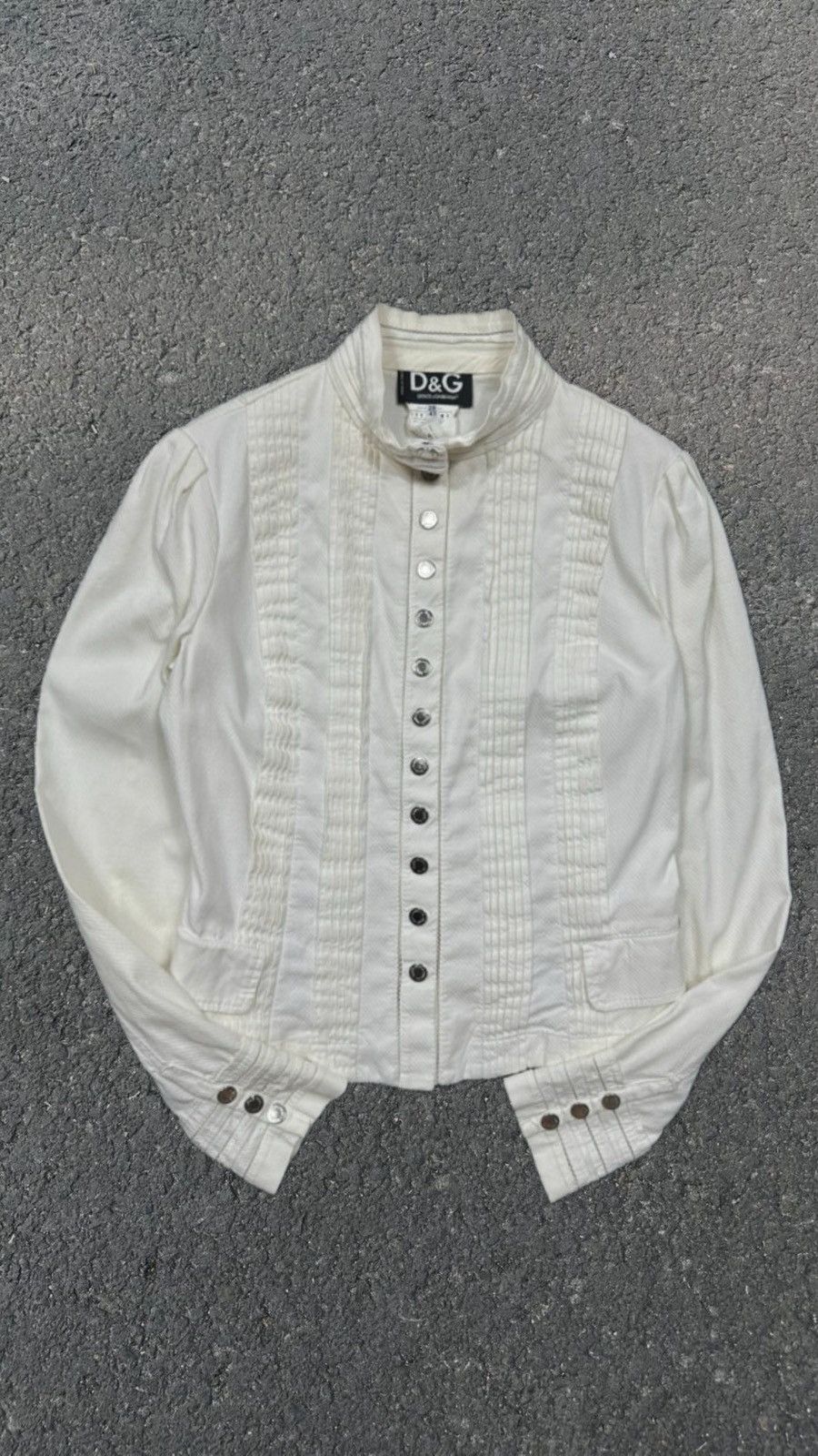 Dolce & Gabbana Vintage 2000s D&G Dolce & Gabbana White Style Retro Jacket Size S / US 4 / IT 40 - 1 Thumbnail