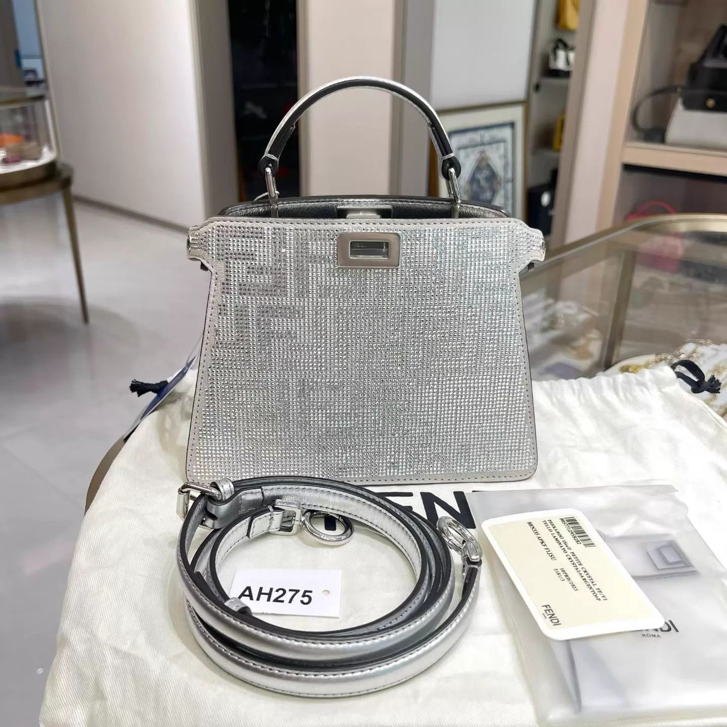 Fendi FENDI Crystal Peekaboo Mini 24 Xmas Limited New AH275 Size ONE SIZE - 5 Thumbnail