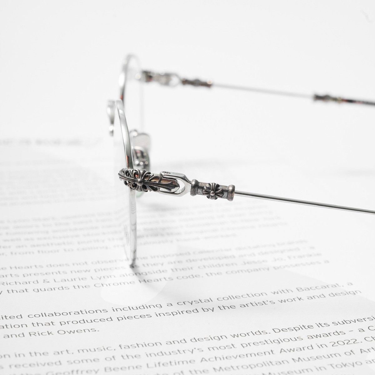 Chrome Hearts CHROME HEARTS BUBBA - A SHINY SILVER - PLASTIC GLASSES Size ONE SIZE - 3 Thumbnail