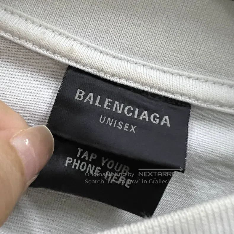 Balenciaga Balenciaga Letter Logo Embroidered Short Sleeve Size US S / EU 44-46 / 1 - 4 Thumbnail