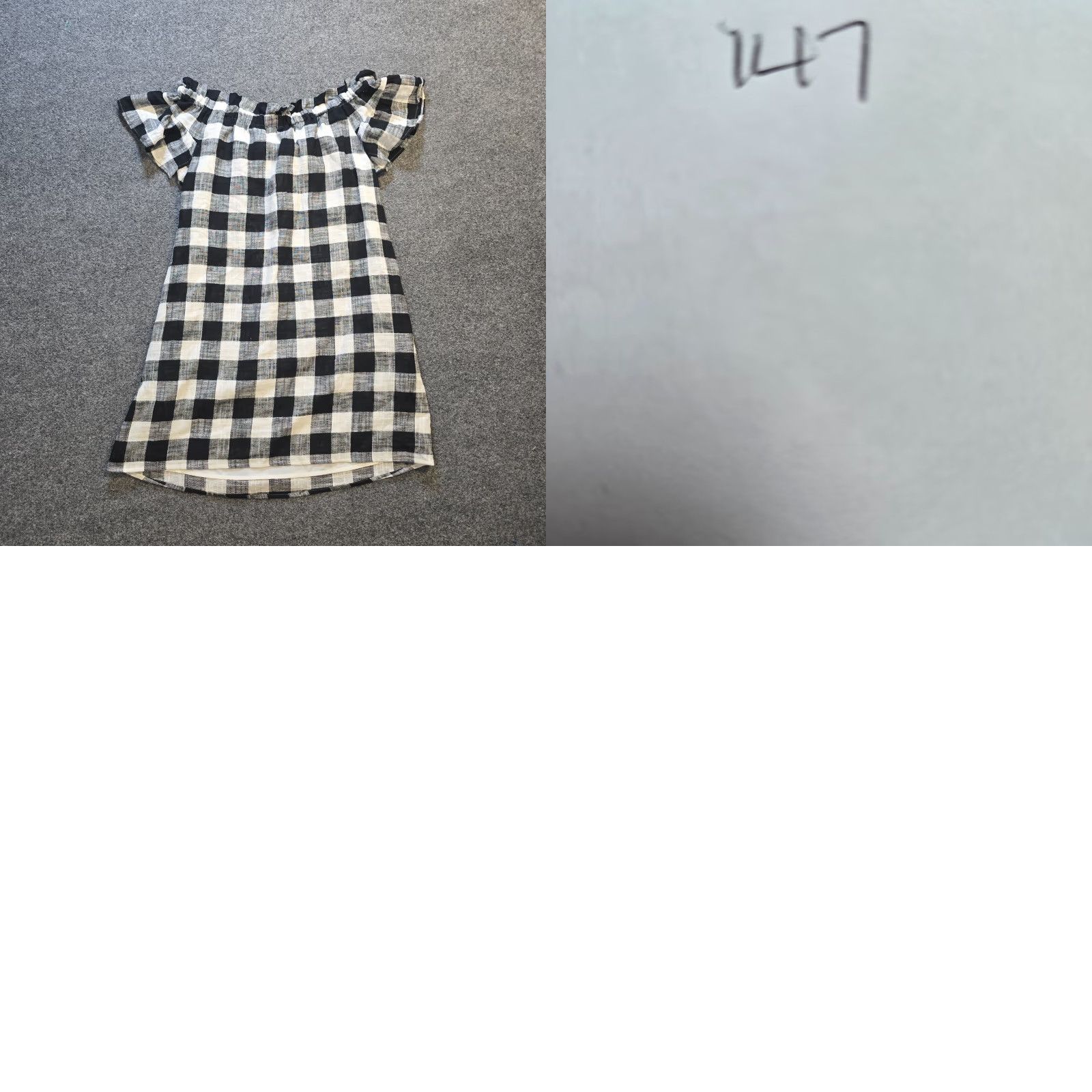 Vintage Corey Lynn Calter Dress Women Small Black White Gingham Plaid Linen Blend Casual A-Line Short Sleeve Round Neck Pullover Size S / US 4 / IT 40 - 9 Thumbnail