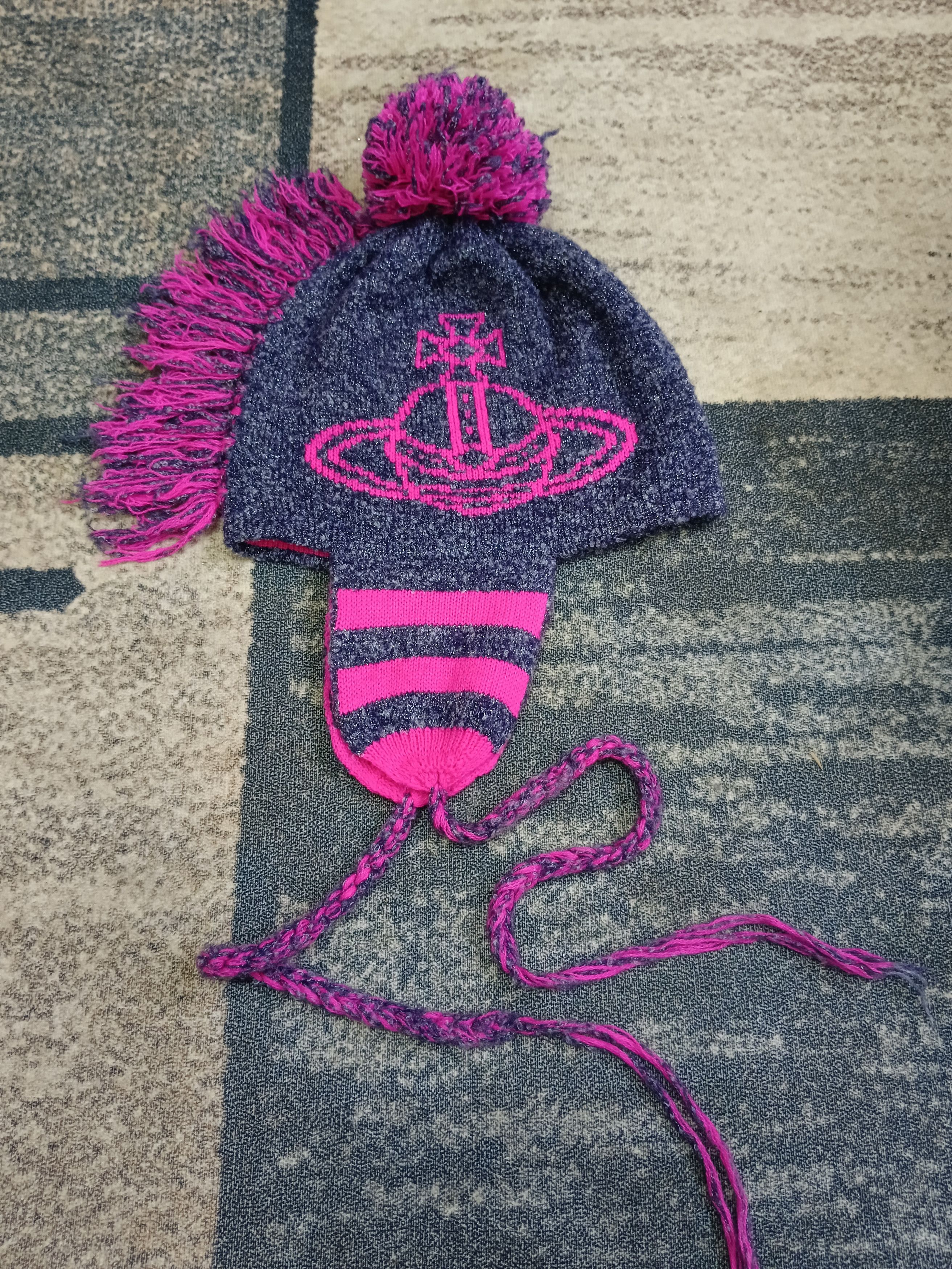 Vivienne Westwood VERY RARE🔥VIVIENNE WESTWOOD MOHAWK BEANIE EARFLAP Size ONE SIZE - 6 Thumbnail