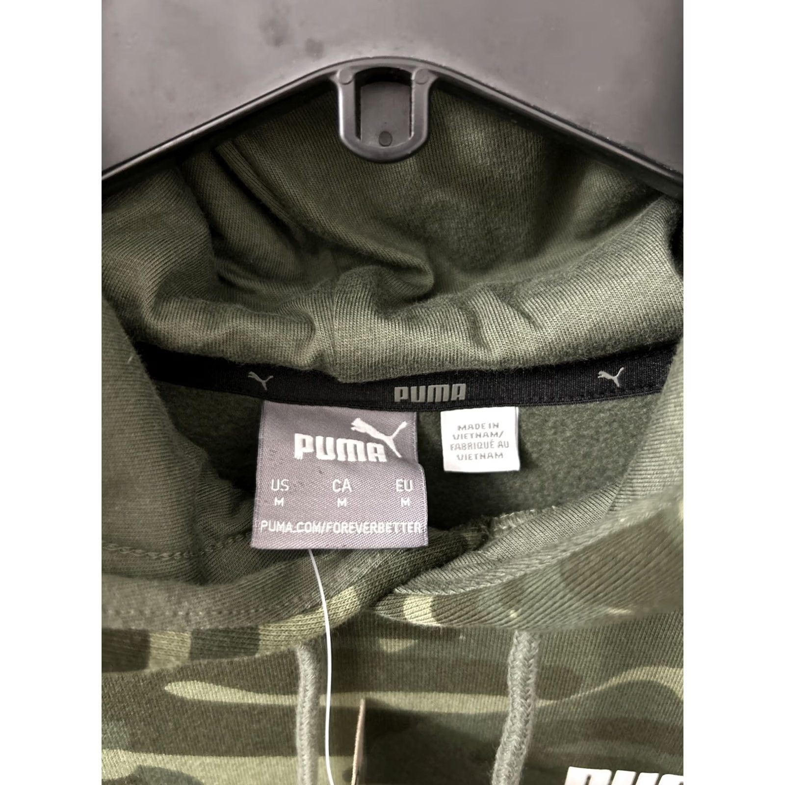 Puma PUMA Hoodie Mens M Green Color block Camo Pullover Long Sleeve Sweatshirt Hooded Pockets Graphic Print Logo Regular Fit Casual Size US M / EU 48-50 / 2 - 6 Thumbnail