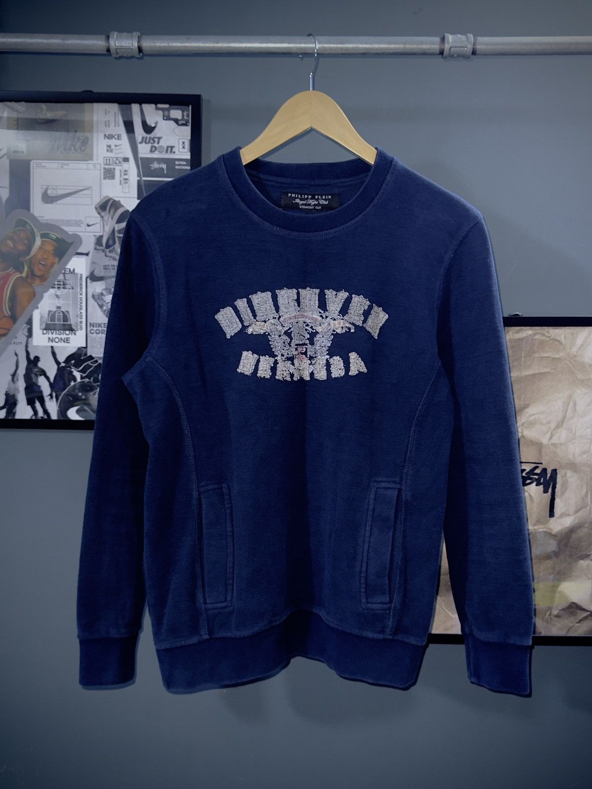 Philipp Plein Philipp Plein Illegal Fight Club Crewneck Size US S / EU 44-46 / 1 - 1 Thumbnail