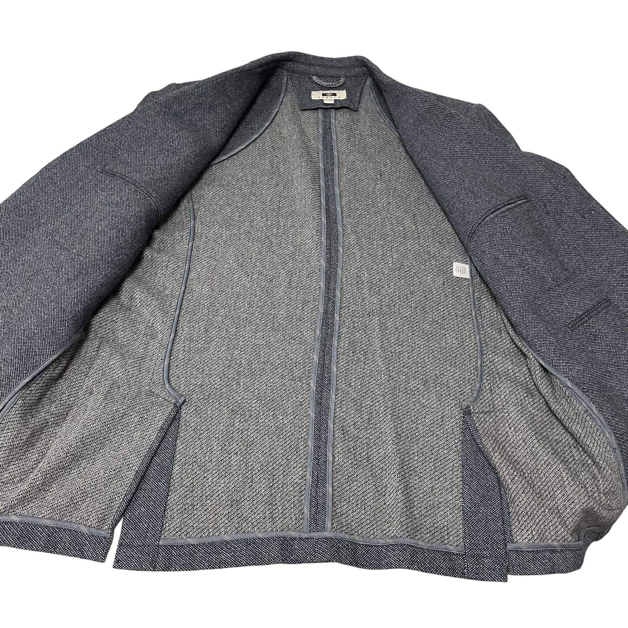Joseph Abboud Joseph Abboud Men's Blue Birdseye Sport Coat SURGEON CUFF Bl Size 44L - 14 Thumbnail