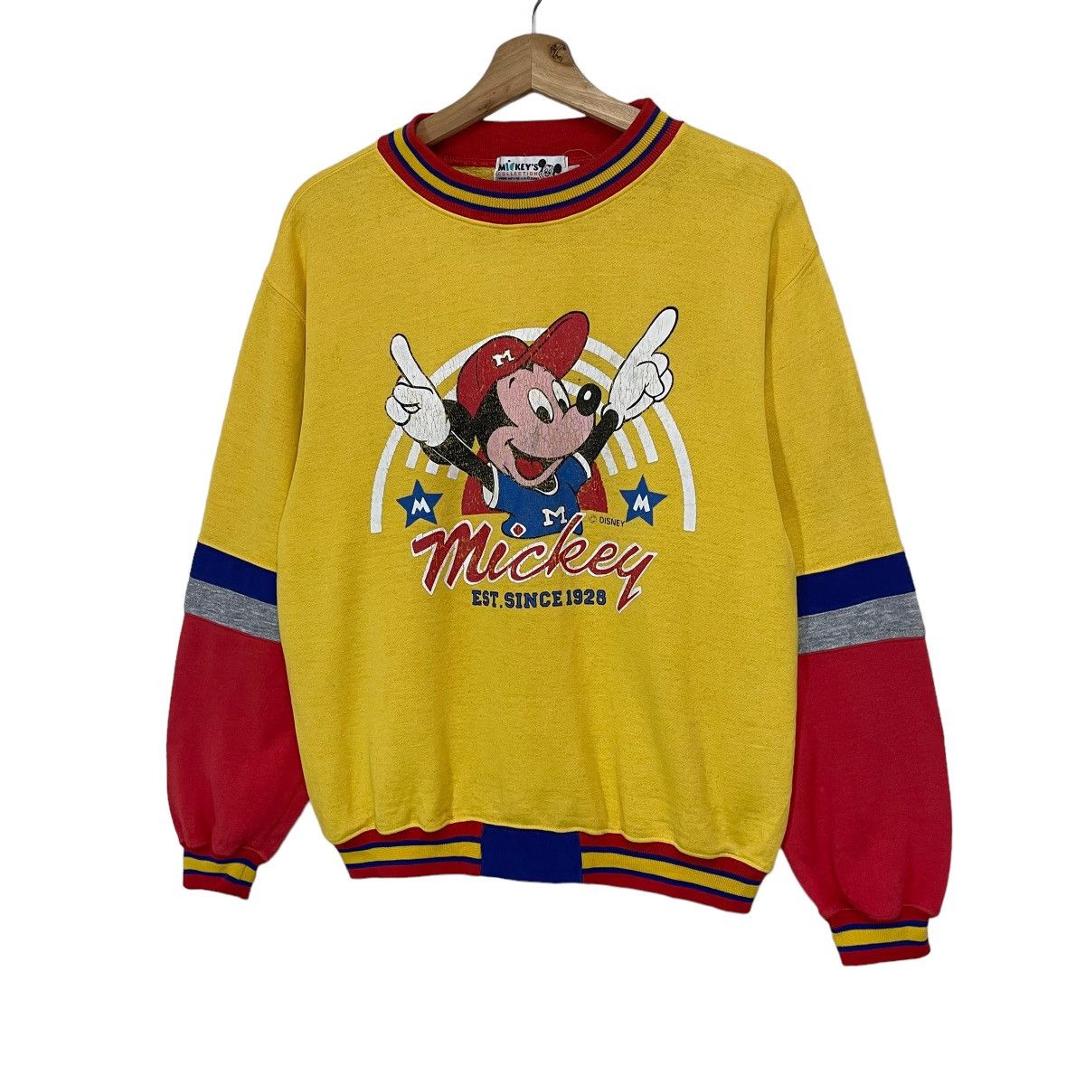 Disney × Mickey Mouse × Warner Bros Vintage 90s Mickey Mouse Big Logo Crewneck Sweatshirt Size US M / EU 48-50 / 2 - 3 Thumbnail