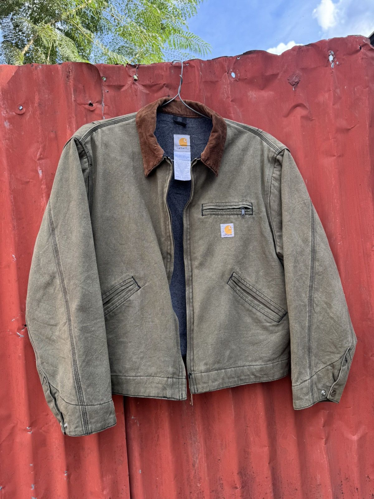 Carhartt Vintage Carhartt detroit Green lined J01 BLK CROPPED Jacket Size US L / EU 52-54 / 3 - 3 Thumbnail