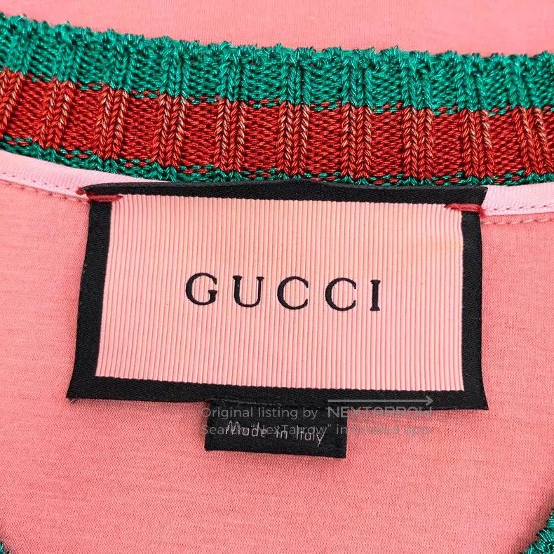 Gucci Gucci Pink letter embroidery cotton round-neck long-sleeve Size S / US 4 / IT 40 - 5 Thumbnail