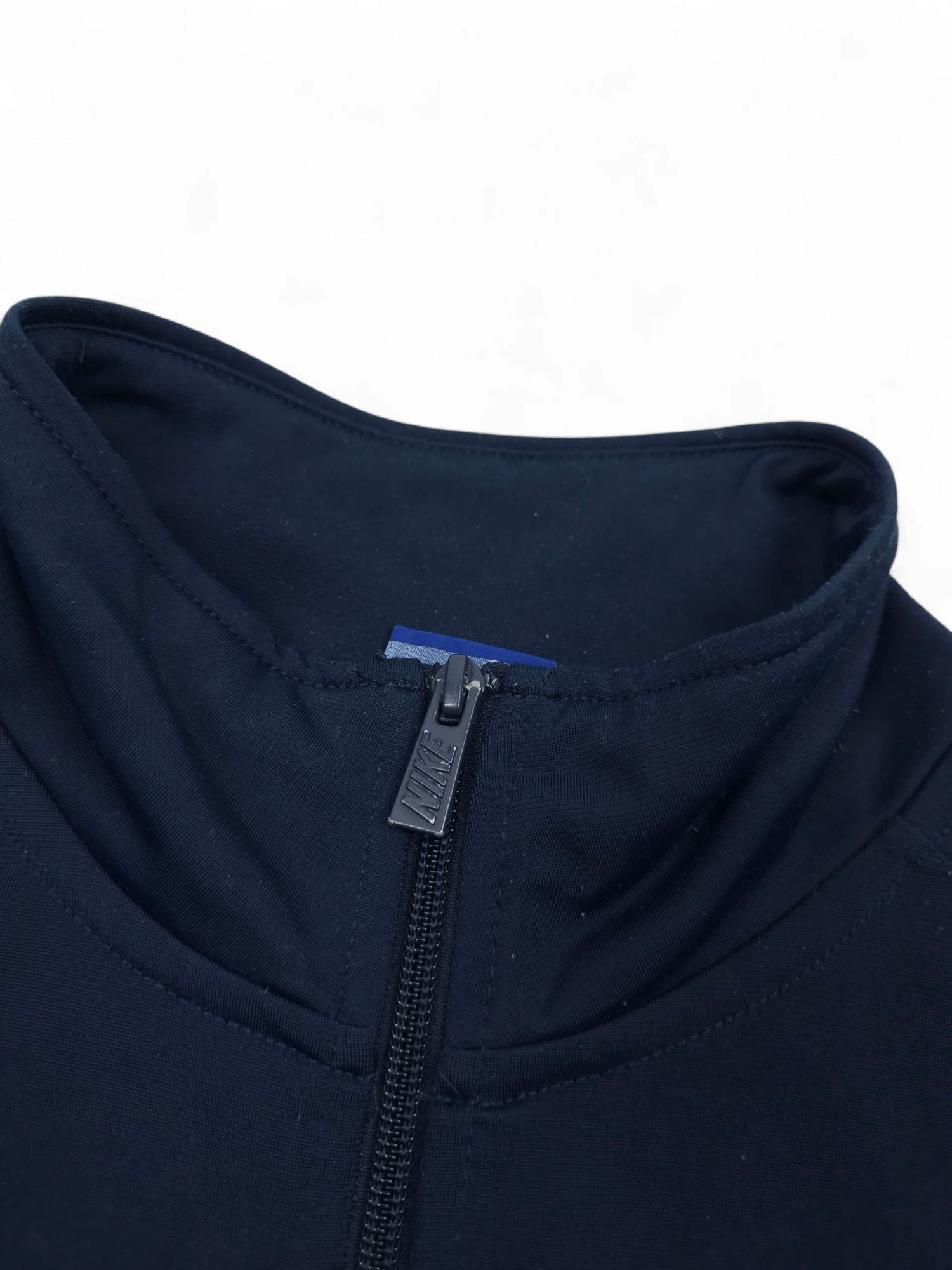 Nike 💎 Vintage Nike Navy Swoosh Logo Zip Up Sweatshirt Track Y2K Size US XL / EU 56 / 4 - 4 Thumbnail