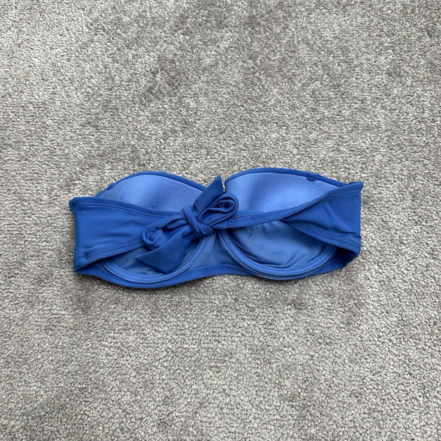 Vintage Xhilaration Swimwear Bikini Top Strapless Bandeau Studded Blue Medium Womens Size M / US 6-8 / IT 42-44 - 4 Thumbnail