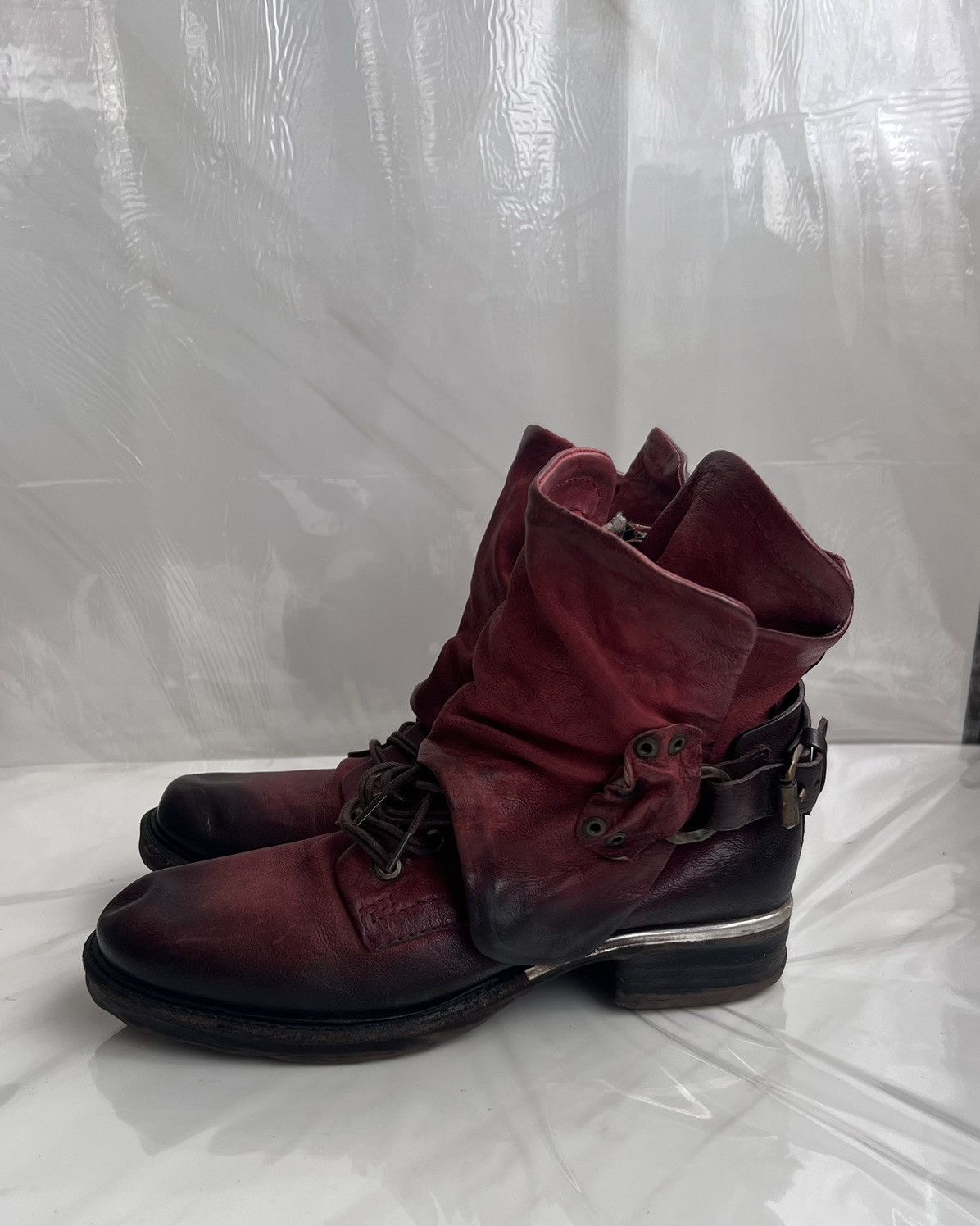 A.S.98 As 98 Airstep Zipper Boho Biker Red distressed boot Size US 8 / IT 38 - 5 Thumbnail