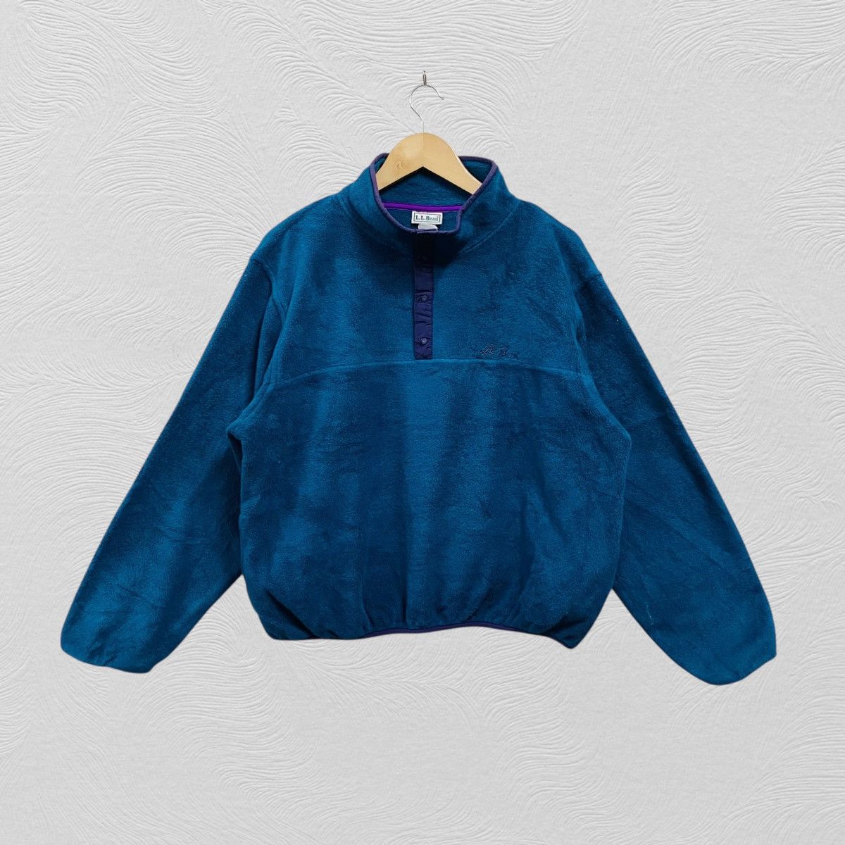 L.L. Bean Vintage 90s LL Bean Fleece sweater half zipper Size US L / EU 52-54 / 3 - 1 Thumbnail