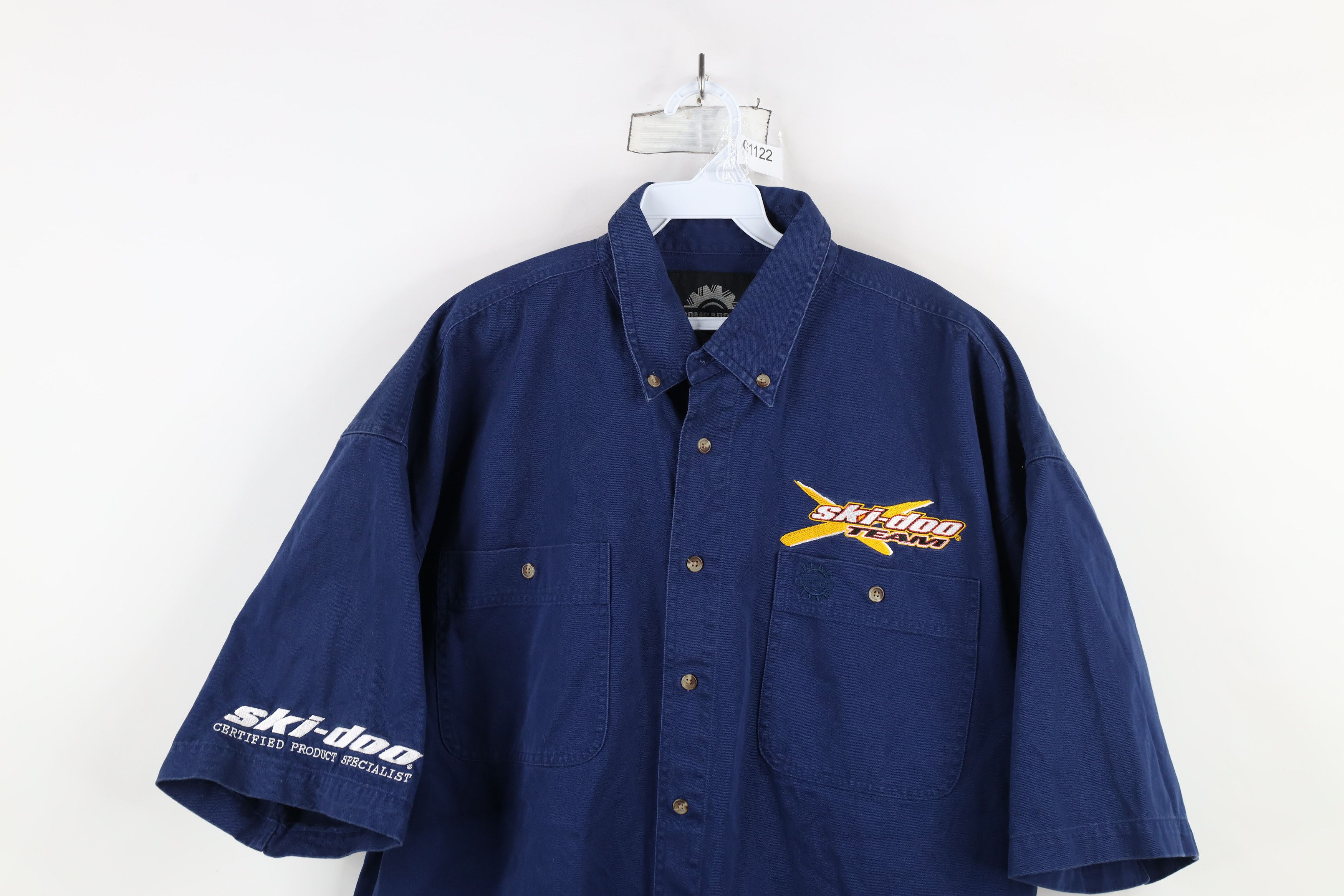 Vintage Vintage 90s Ski Doo Bombardier Racing Team Button Shirt Size US XL / EU 56 / 4 - 2 Thumbnail