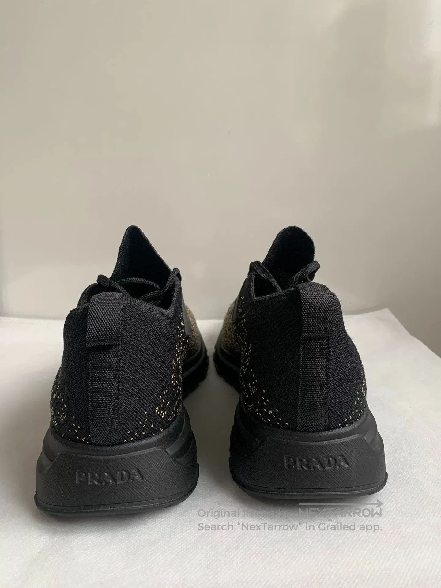 Prada Prada Black Gold Woven Low. Size US 9.5 / EU 42-43 - 5 Thumbnail