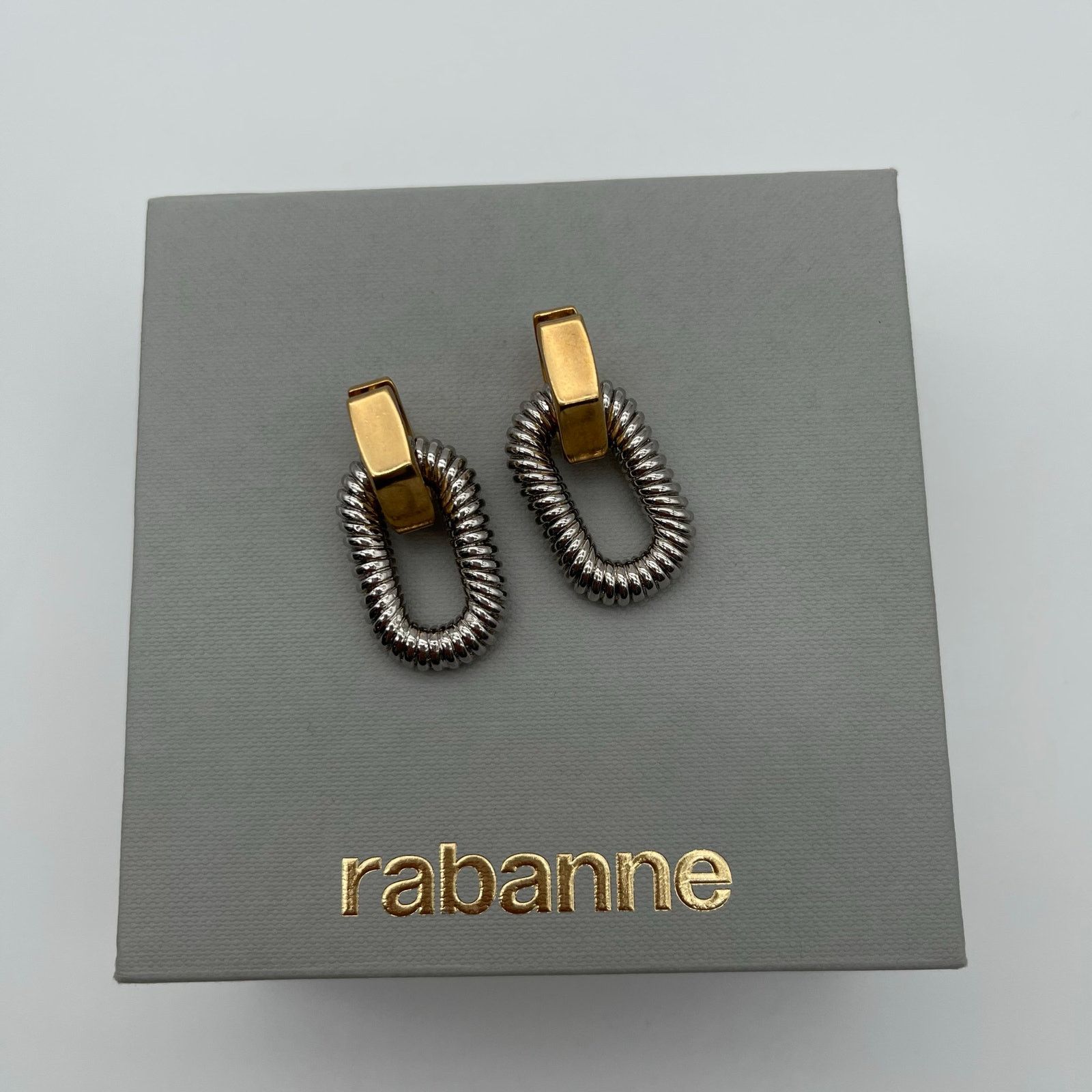 Paco Rabanne RABANNE | XL Link Bolt Screw Drop Oval Drop Earrings Size ONE SIZE - 4 Thumbnail