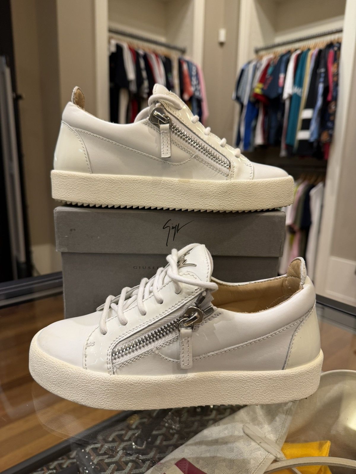 Giuseppe Zanotti Giuseppe Zanotti Zip Sneakers - White Size US 5 / IT 35 - 1 Thumbnail