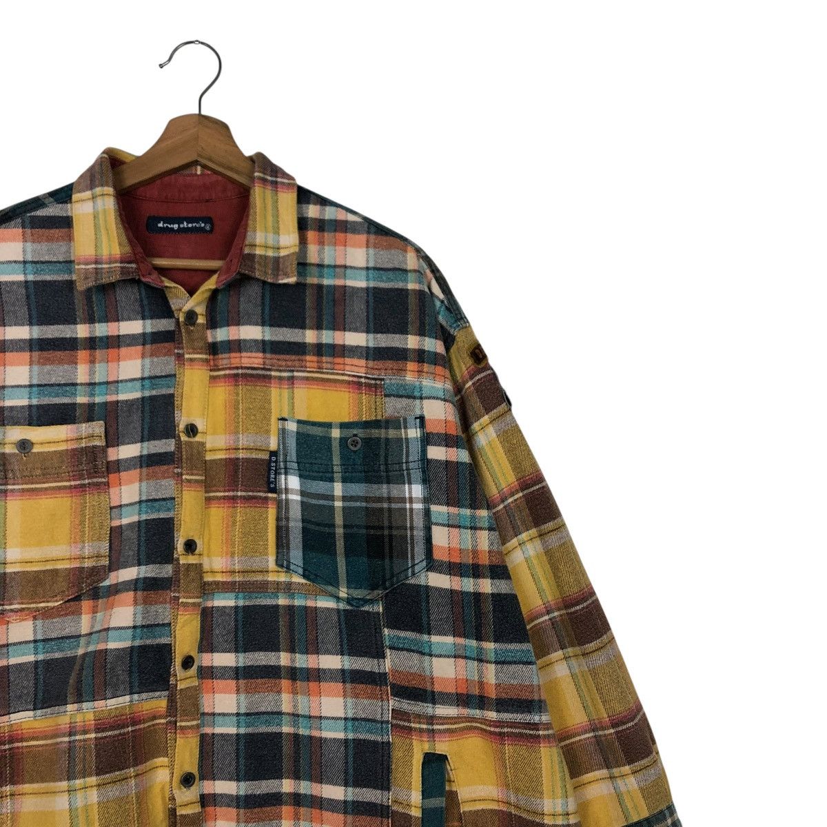 Hysteric Glamour 🔥VINTAGE SHIRT BUTTON JACKET PATCHWORK TARTAN DRUG STORE’S Size US L / EU 52-54 / 3 - 8 Thumbnail