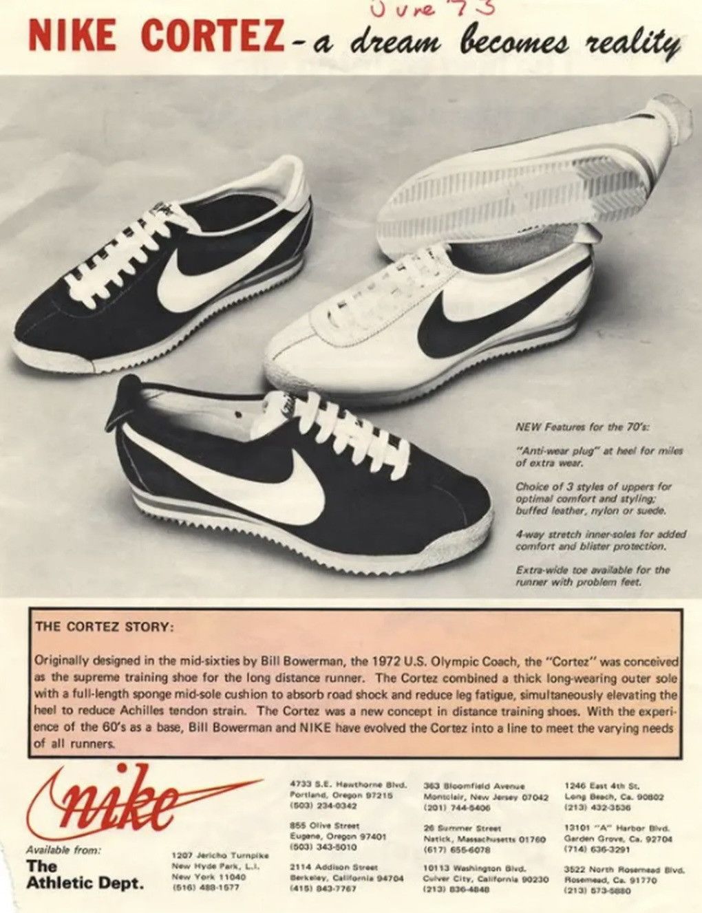 Nike × Vintage Baskets Nike Cortes 1970’s Size US 9.5 / EU 42-43 - 12 Thumbnail