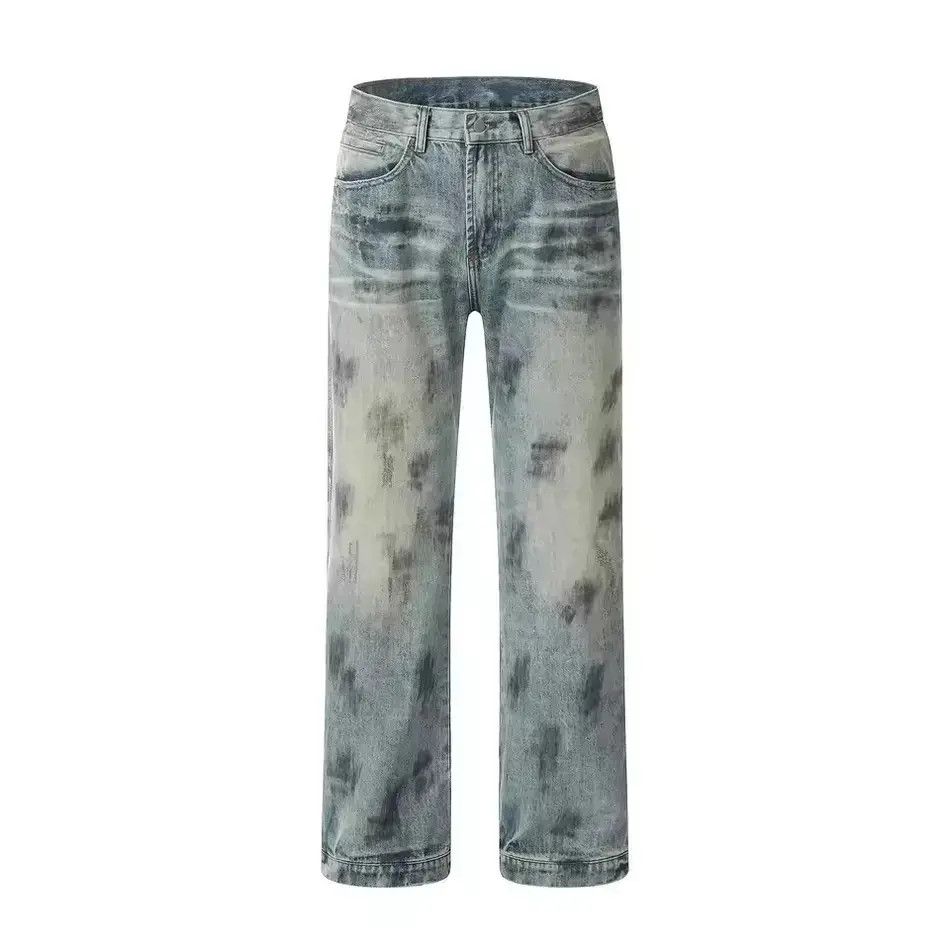 Japanese Brand Washed Design Straight Dirty y2k jeans Size US 32 / EU 48 - 6 Thumbnail