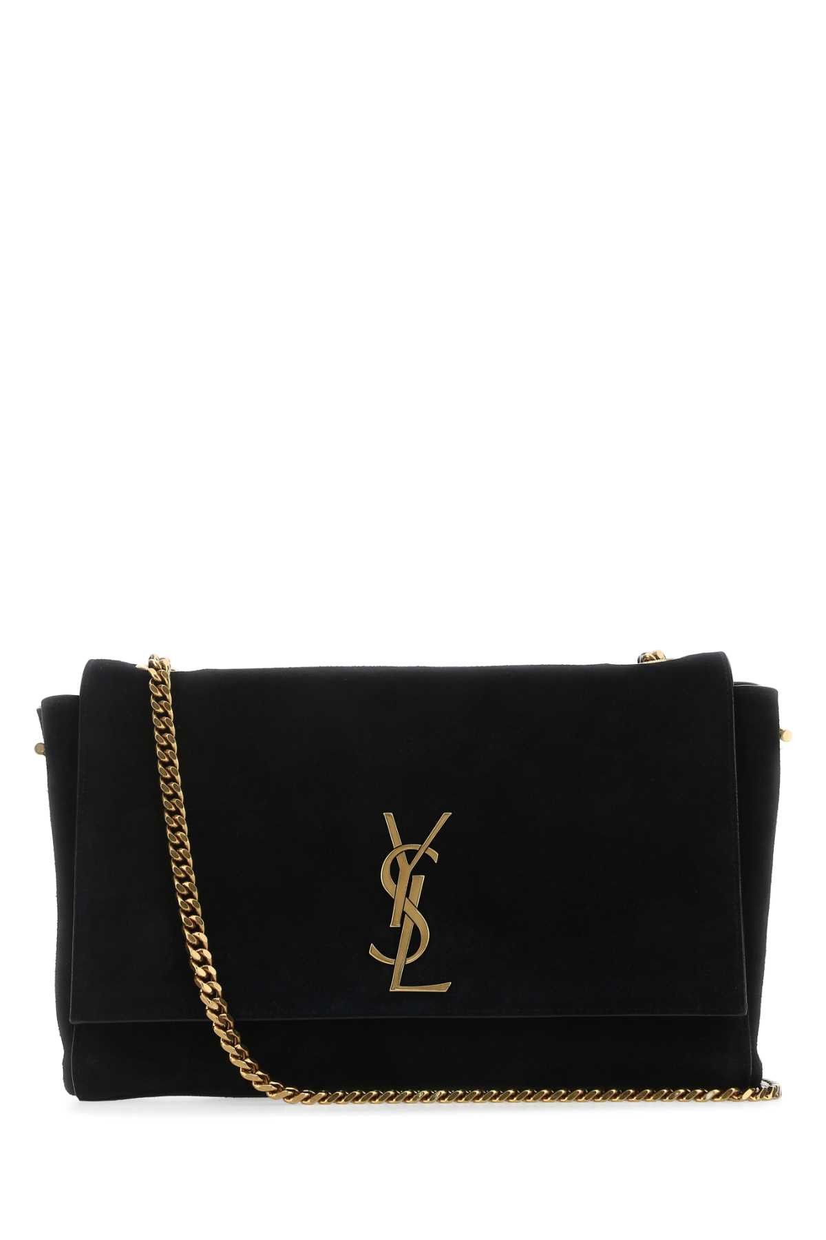 Saint Laurent Paris Black Suede Medium Kate Shoulder Bag Size ONE SIZE - 1 Thumbnail