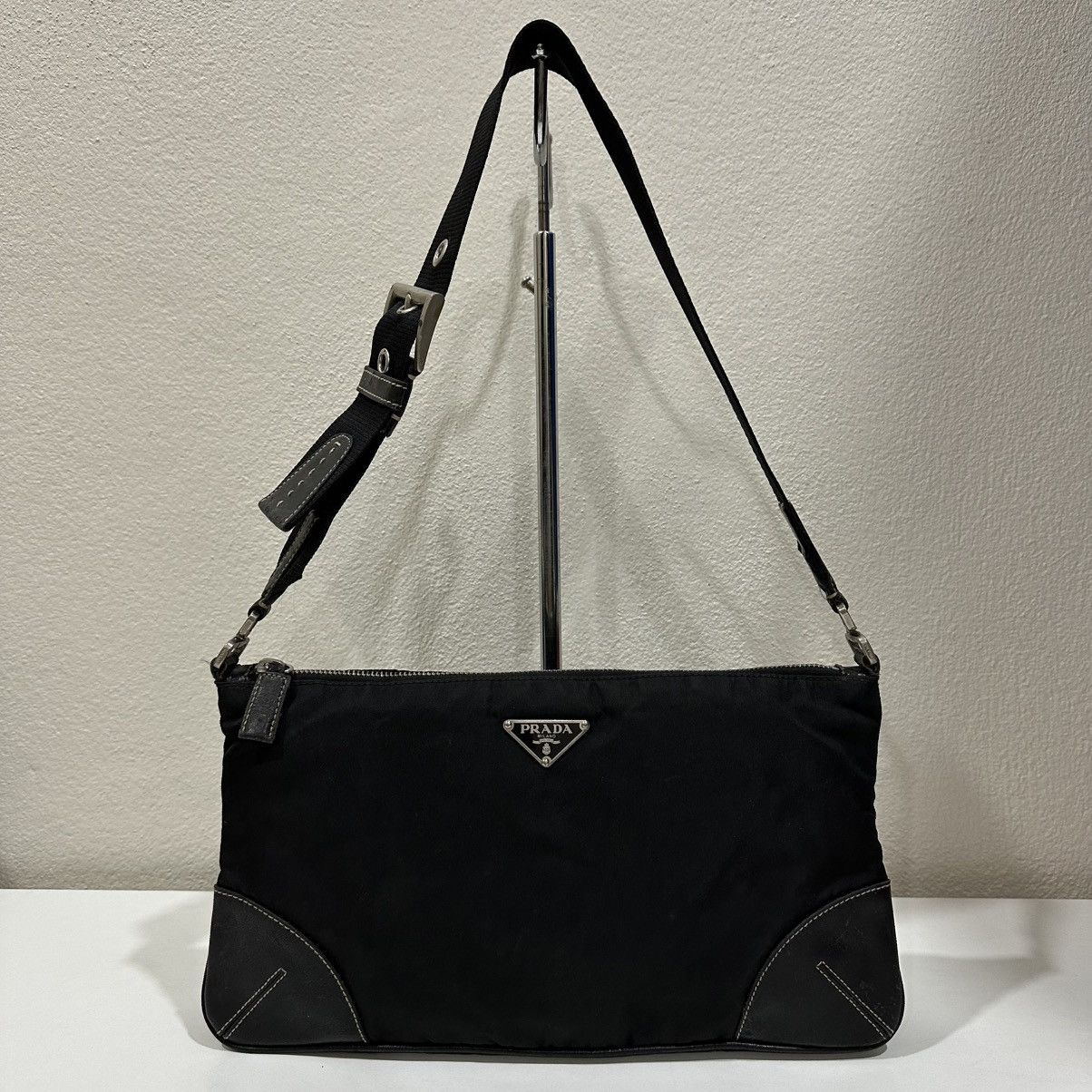Prada ‼️LASTDROP‼️ AUTHENTIC PRADA TESSUTO BAGUETTE SHOULDER BAG Size ONE SIZE - 3 Thumbnail