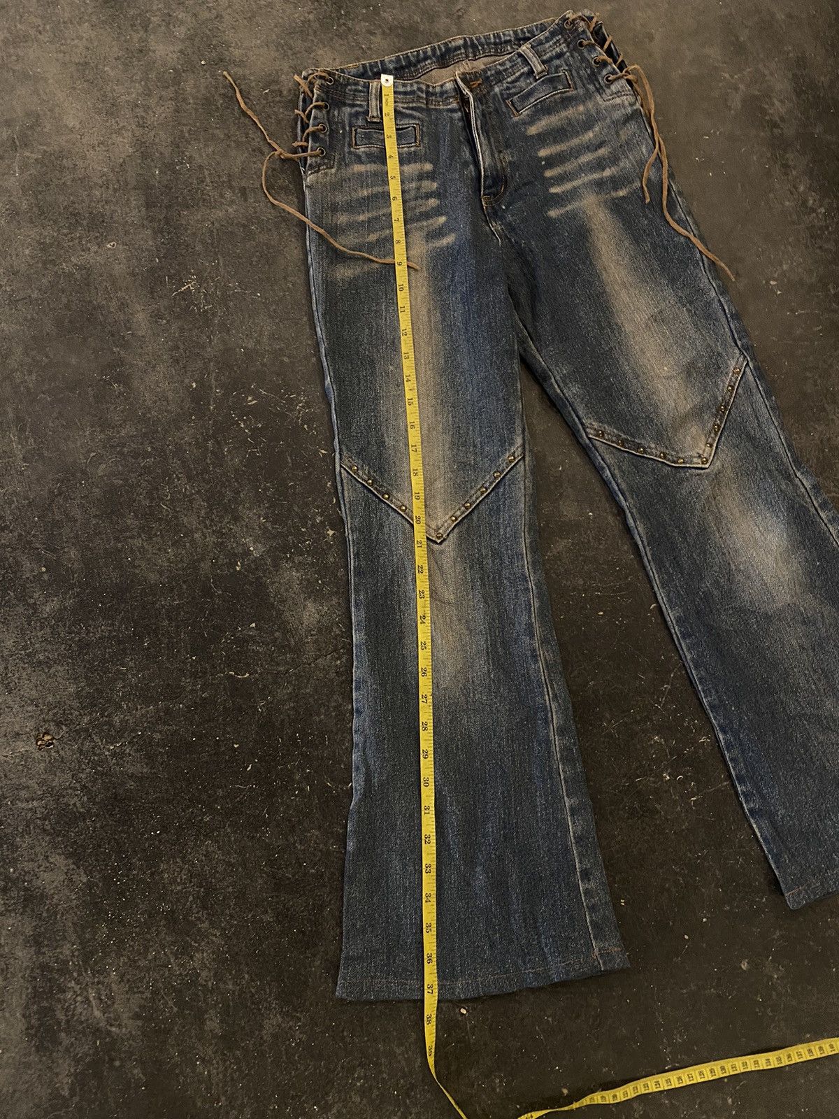 Beauty Beast Y2k lace up bootcut jeans Size US 28 / EU 44 - 9 Thumbnail