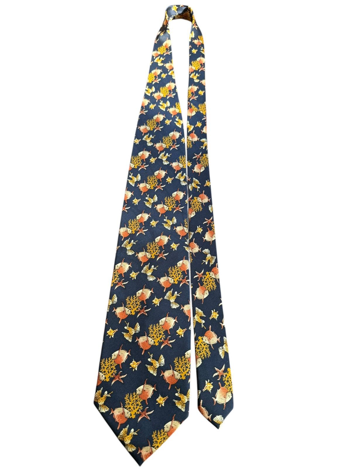 Other Laurant Benon Paris Vintage Navy Silk Marine Motif Tie Size ONE SIZE - 2 Thumbnail