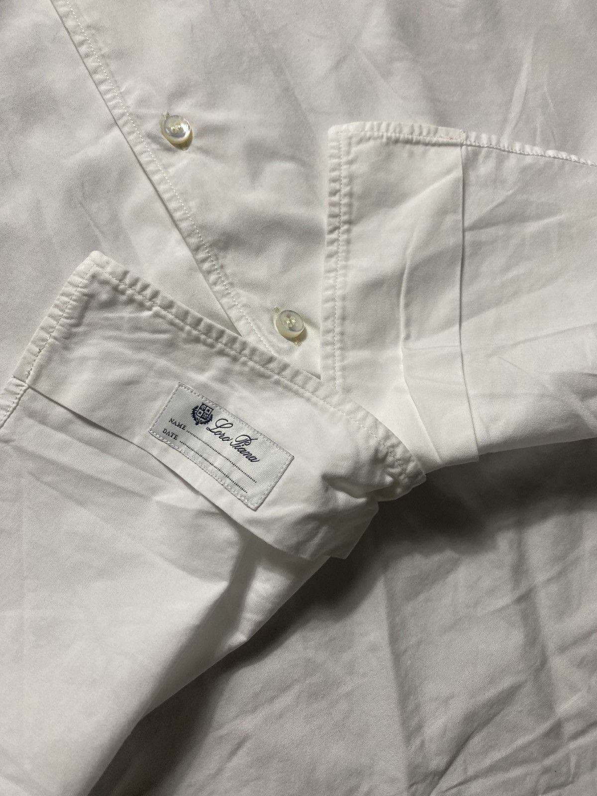 Loro Piana LORO PIANA ANDRE COTTON SHIRT OPTICAL WHITE Size US S / EU 44-46 / 1 - 12 Thumbnail