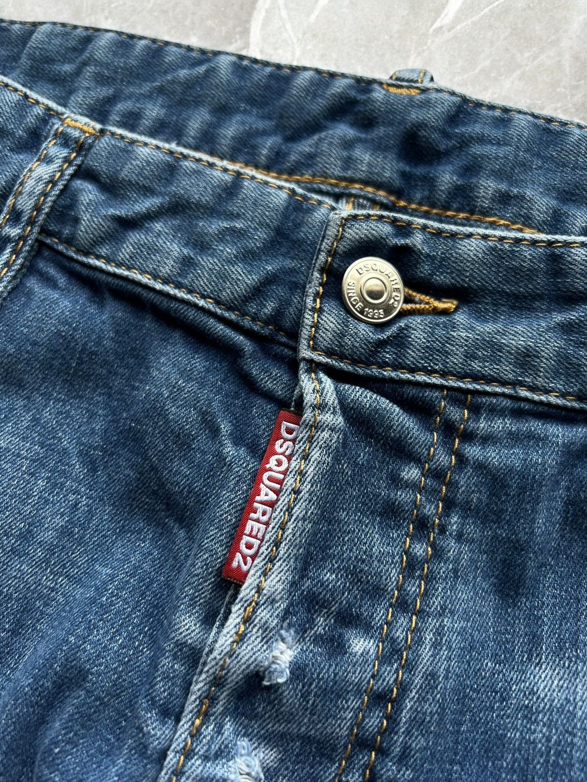 Dsquared2 × Vintage Dsquared2 Tidy Biker Big Logo Embroidered Denim pants jean Size US 34 / EU 50 - 11 Thumbnail