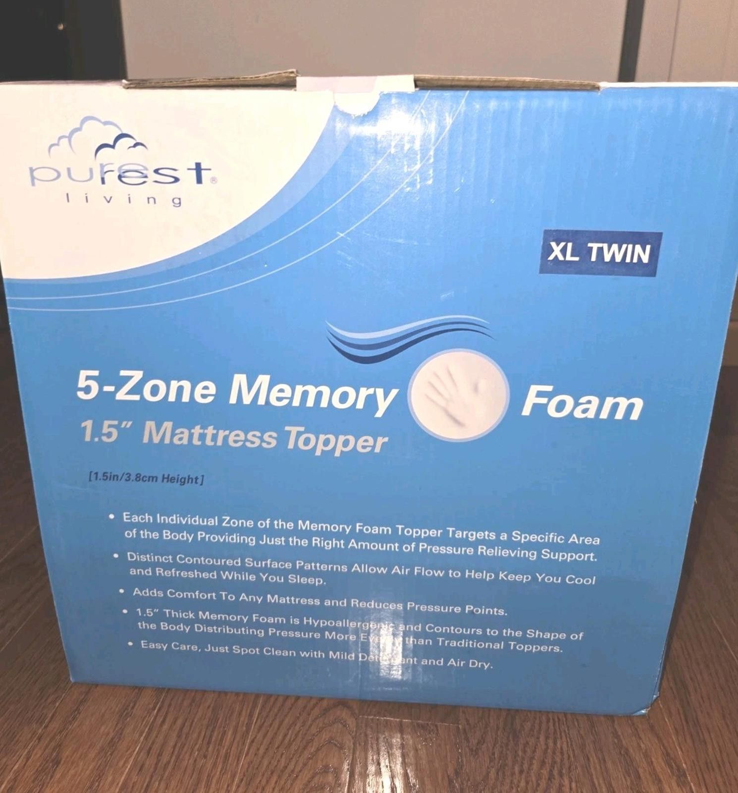 Other Pure Rest Living 5Zone 1.5" MemoryFoam MattressTopper XLTwin Size ONE SIZE - 8 Thumbnail