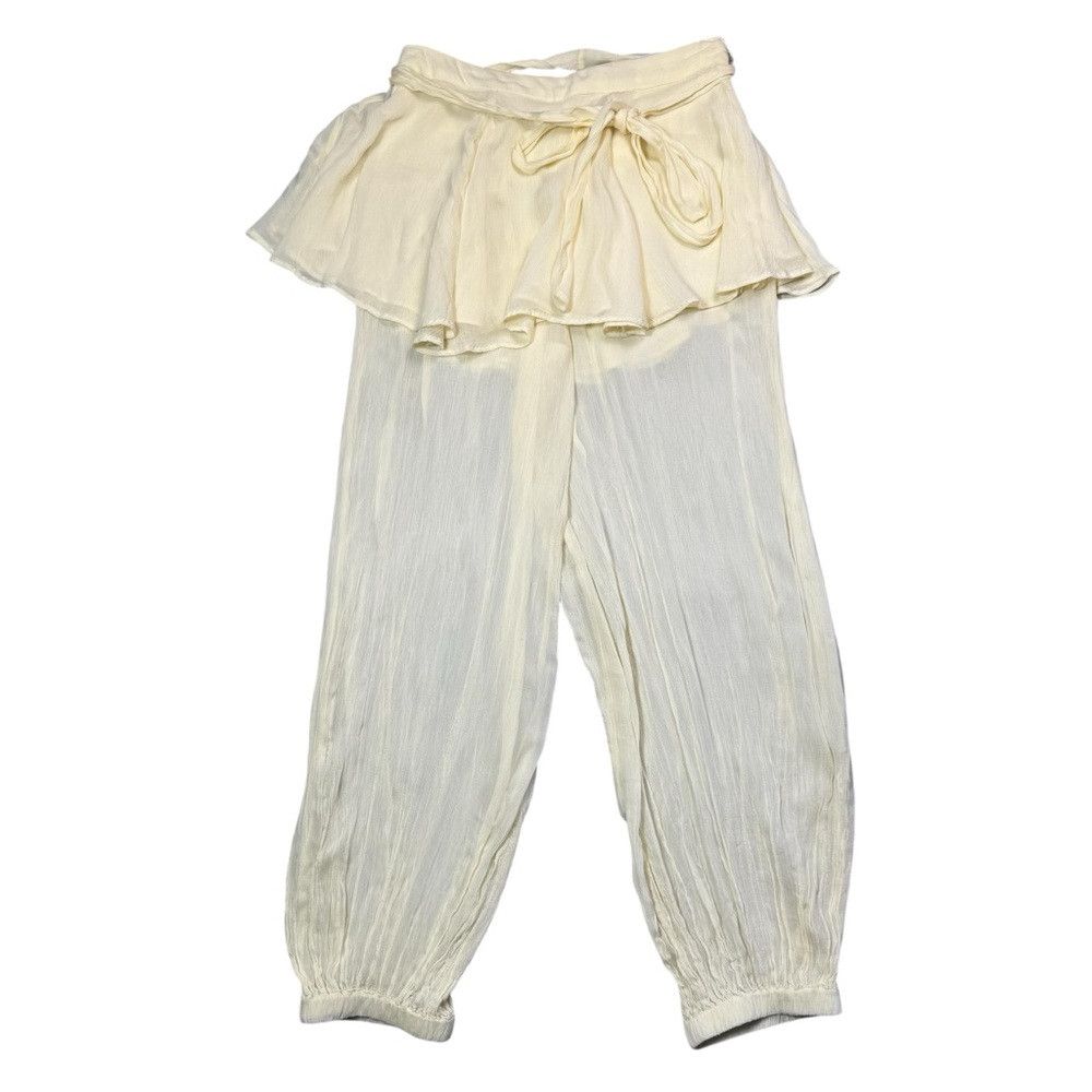 Free People NWT New $128 Free People Tongue Tied Sheer Ivory Balloon Pa Size 36" / US 14 / IT 50 - 3 Thumbnail